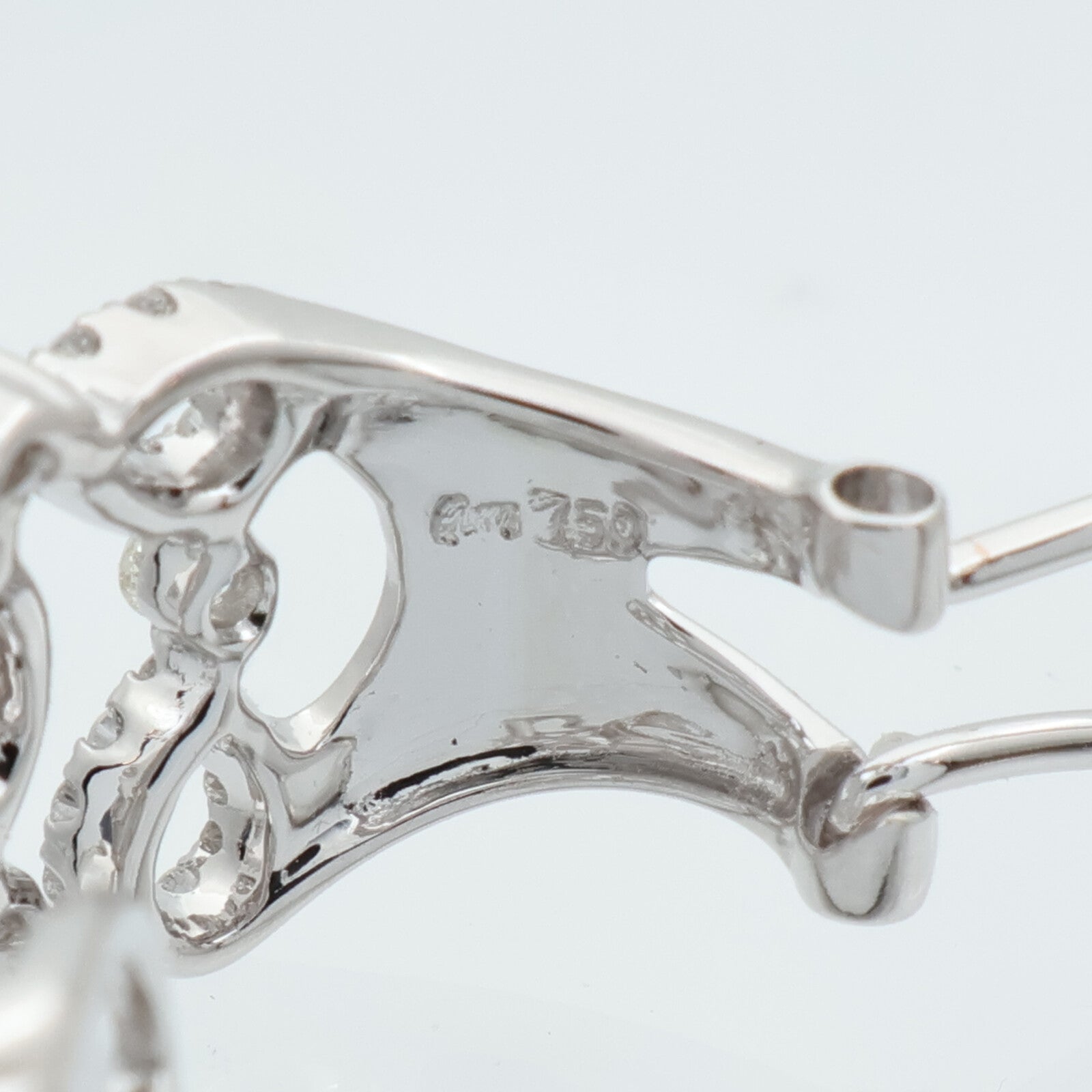 JEWELRY 18K白金Diamond Pierce鑽石耳環