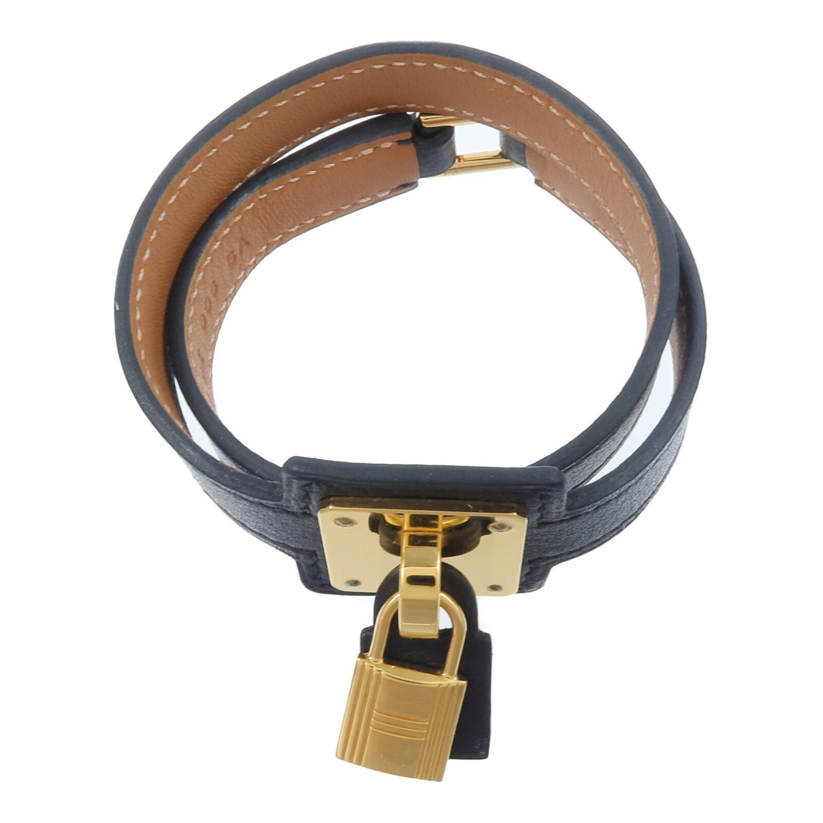 HERMES Swift皮革O'Kelly Double Tour Bracelet手帶Noir