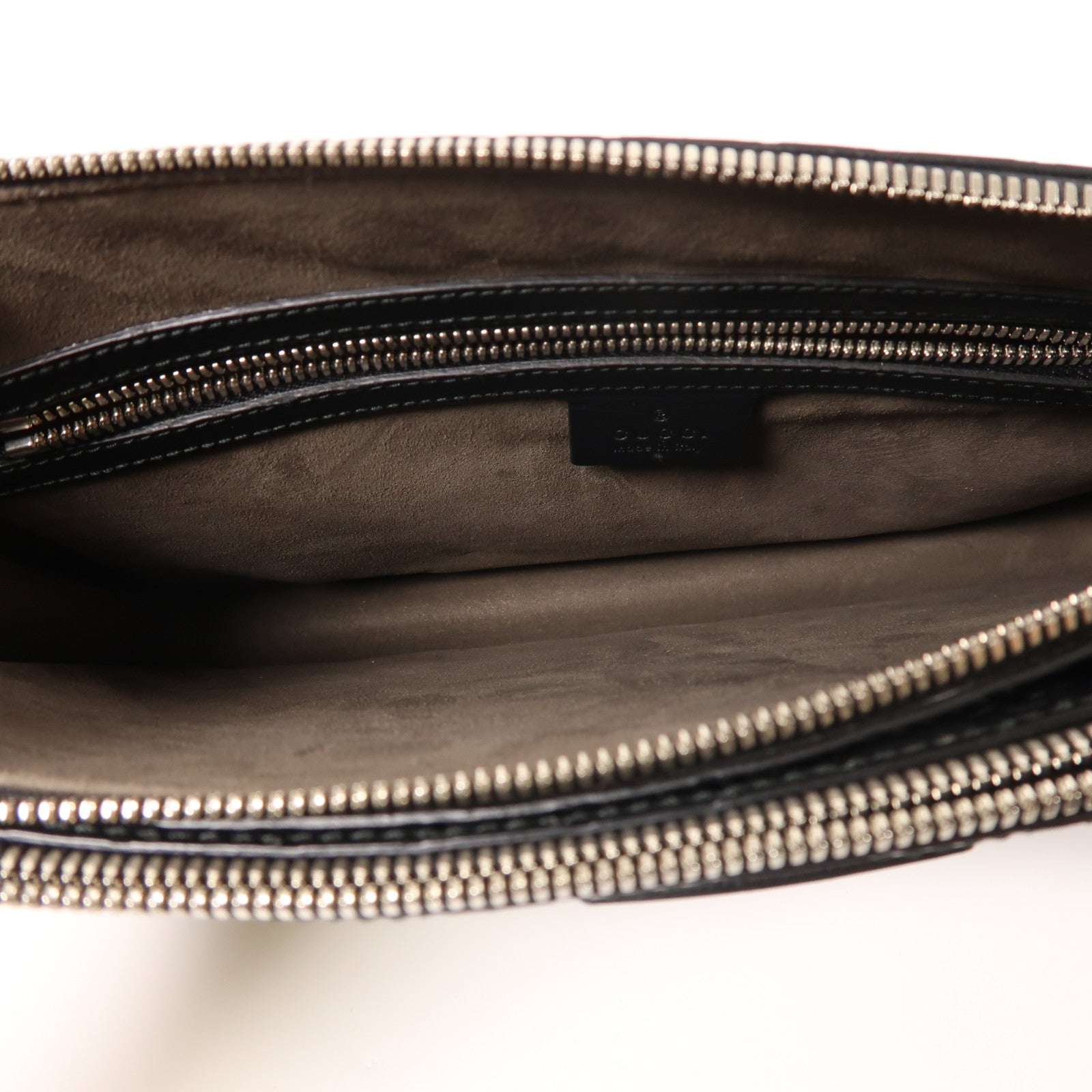 GUCCI GG SHW Signature Shoulder Bag 450953 Calfskin Leather Black