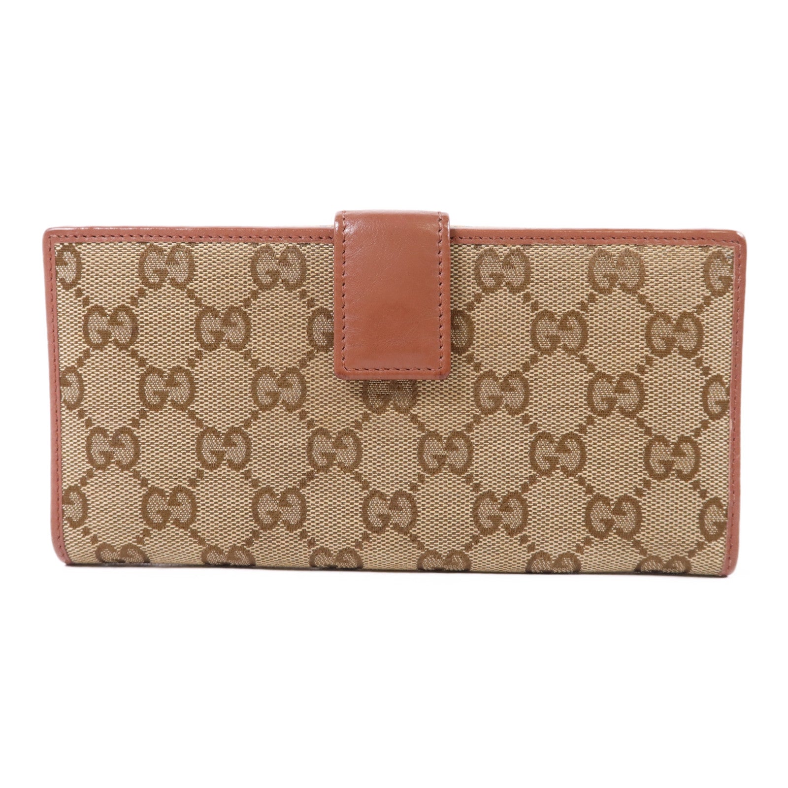 GUCCI 帆布Long Bifold Wallet金扣長錢包