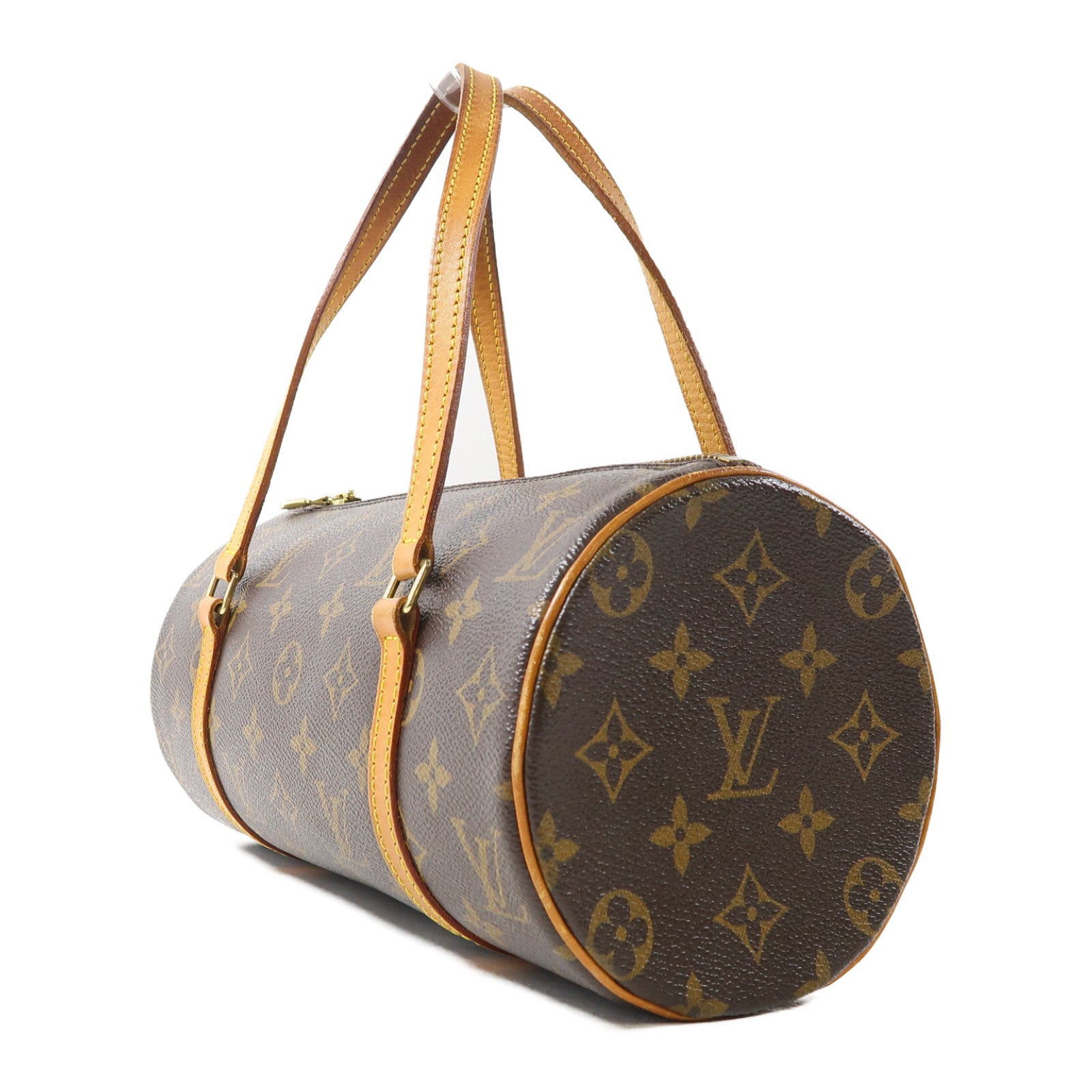 LOUIS VUITTON Monogram Papillon金扣手挽袋/肩背袋啡色