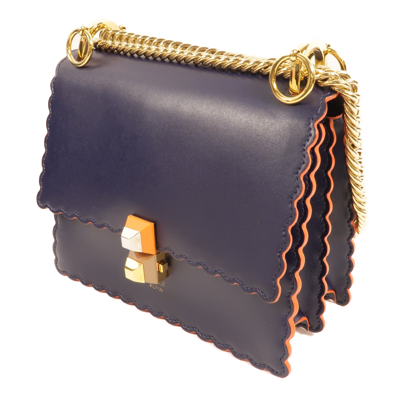 FENDI 牛皮皮革Kan I Small肩背袋