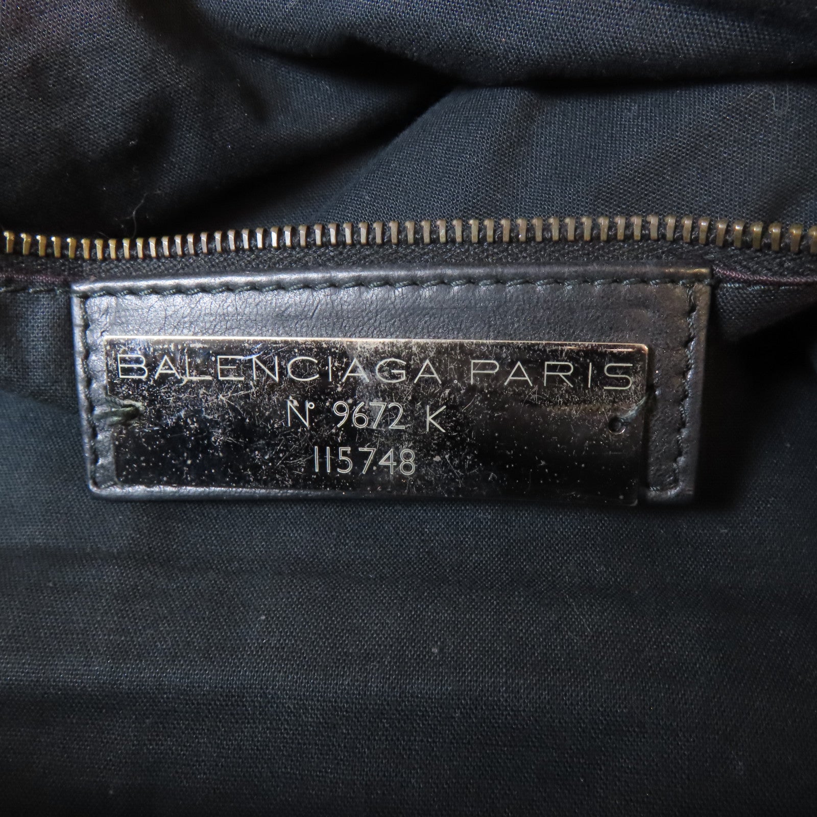 BALENCIAGA 羊皮皮革City黑扣手挽肩背兩用袋黑色