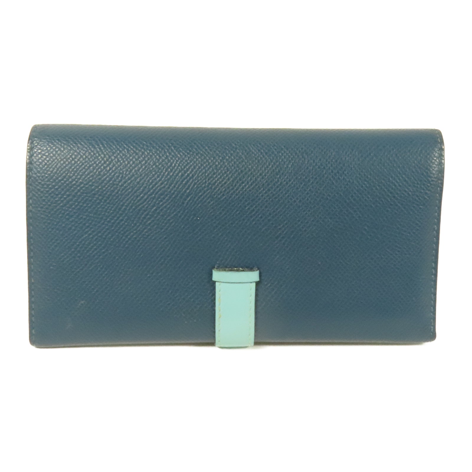 HERMES Epsom皮革Bearn Trifold Wallet銀扣長錢包