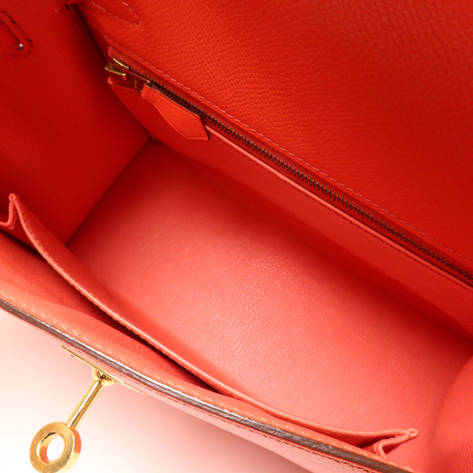HERMES Epsom皮革Kelly 25手挽肩背兩用袋Rouge Tomate