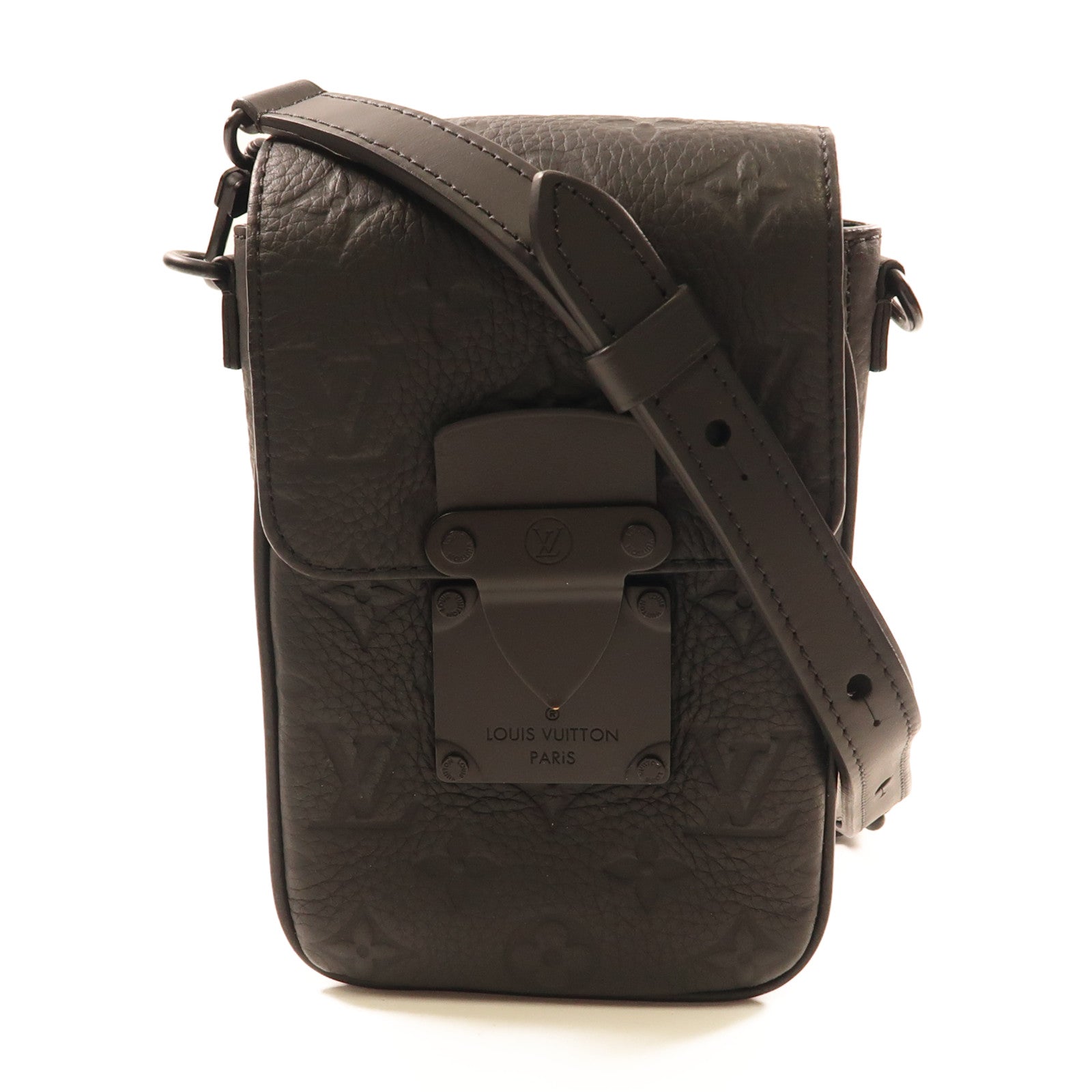 LOUIS VUITTON Monogram Taurillon S-Lock Vertical Wearable肩背袋