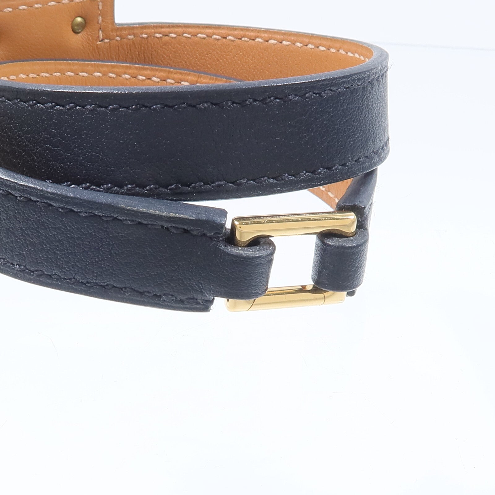 HERMES Swift皮革O'Kelly Double Tour Bracelet手帶Noir