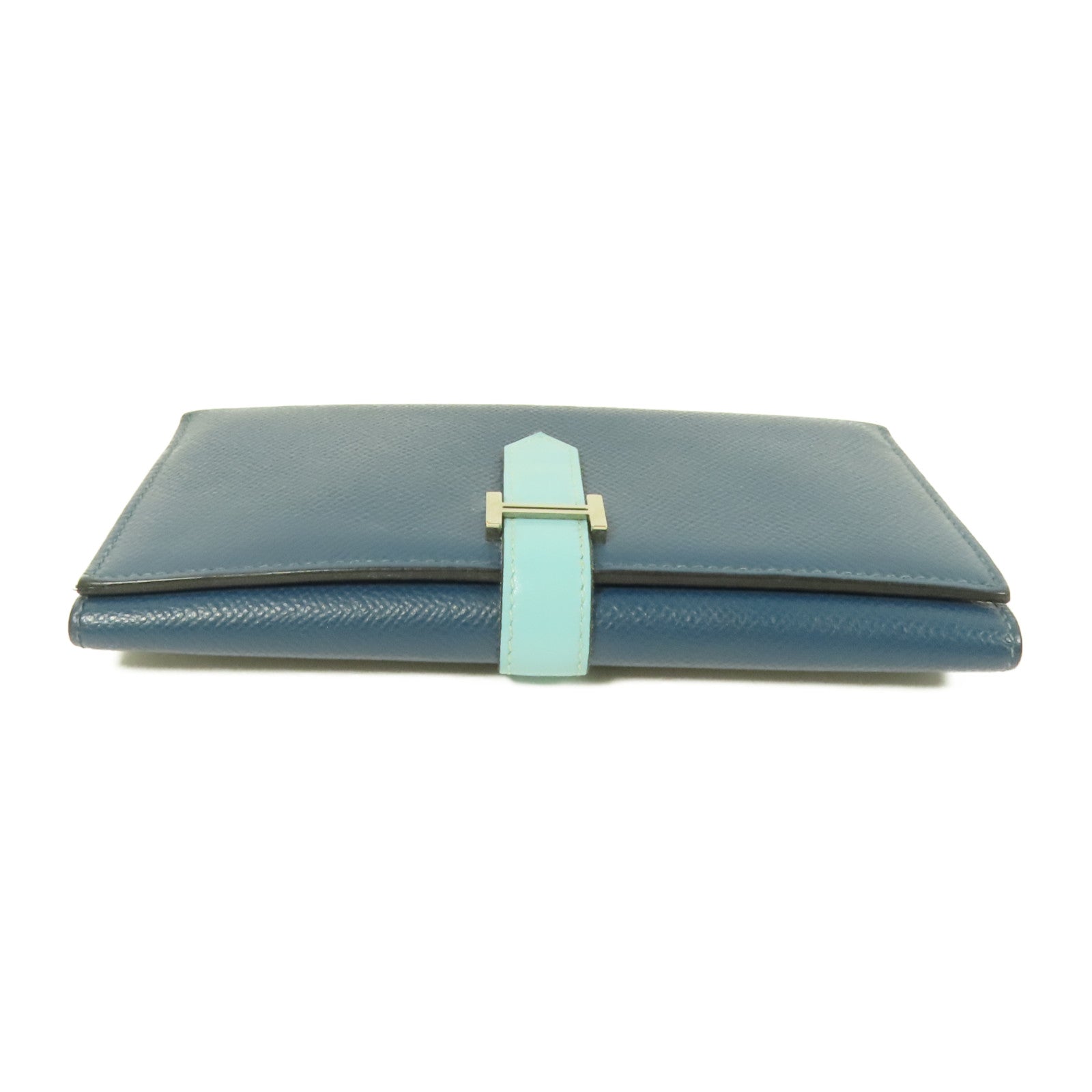 HERMES 【激減優惠】Epsom皮革Bearn Trifold Wallet銀扣長錢包