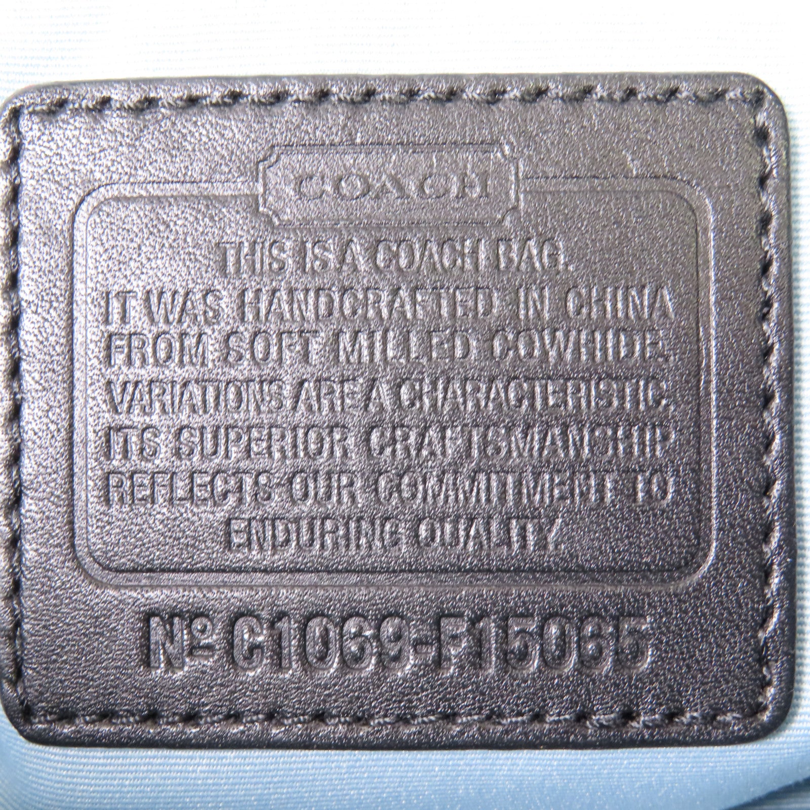 COACH 牛皮皮革Shoulder Bag銀扣肩背袋