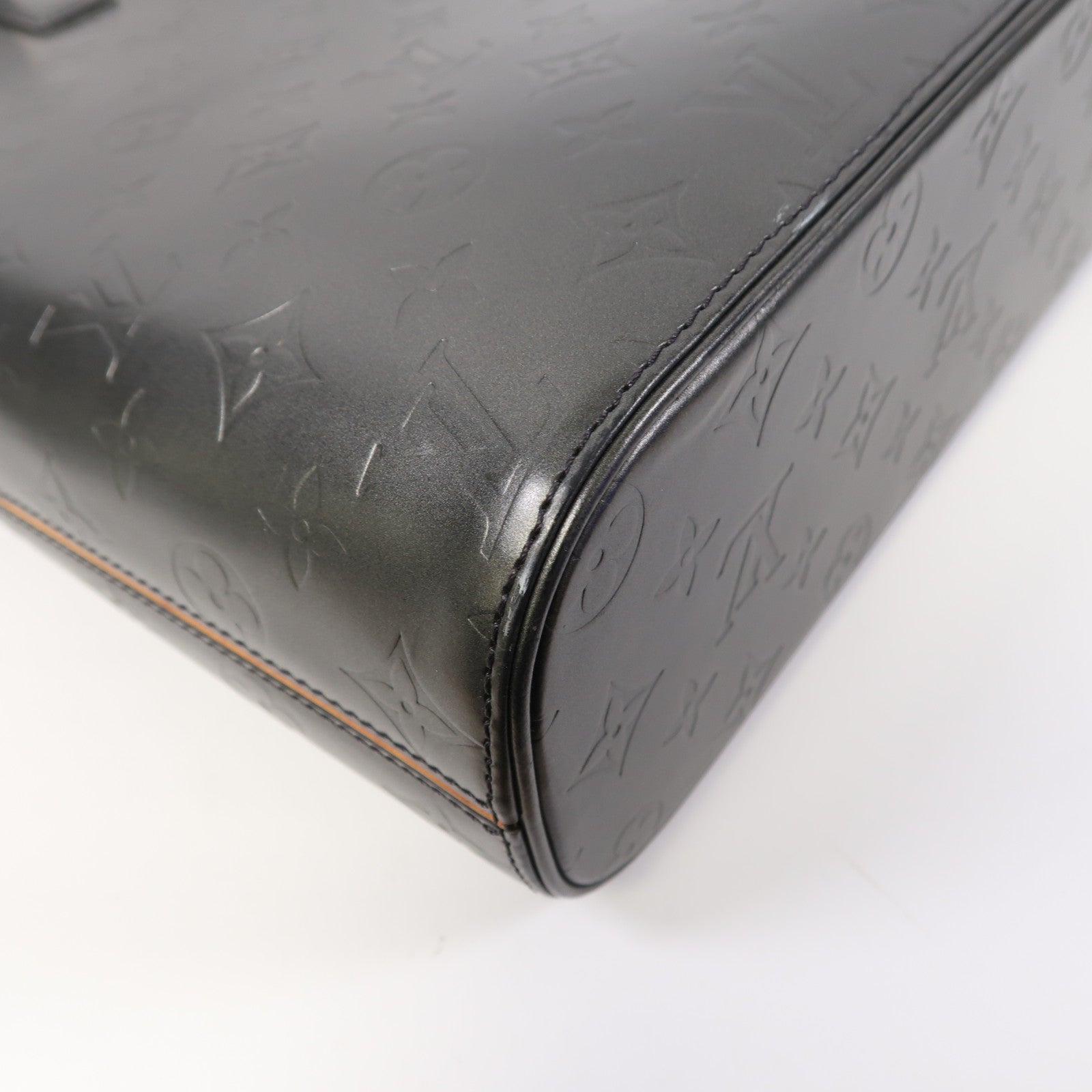 LOUIS VUITTON Monogram Mat Wilwood Tote Bag銀扣肩背袋銀色