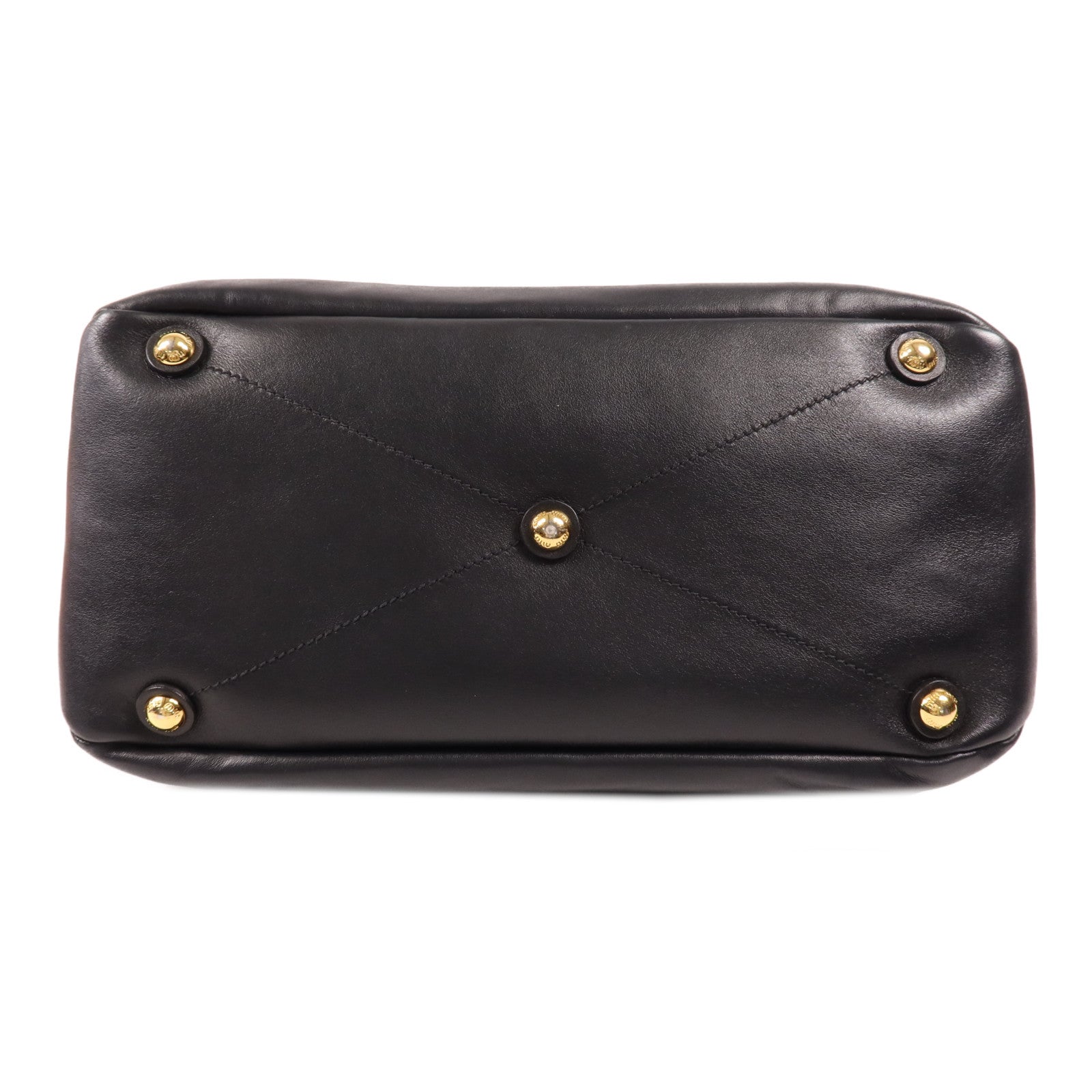 Miu Miu 牛皮皮革2 Way Shoulder金扣手挽肩背兩用袋