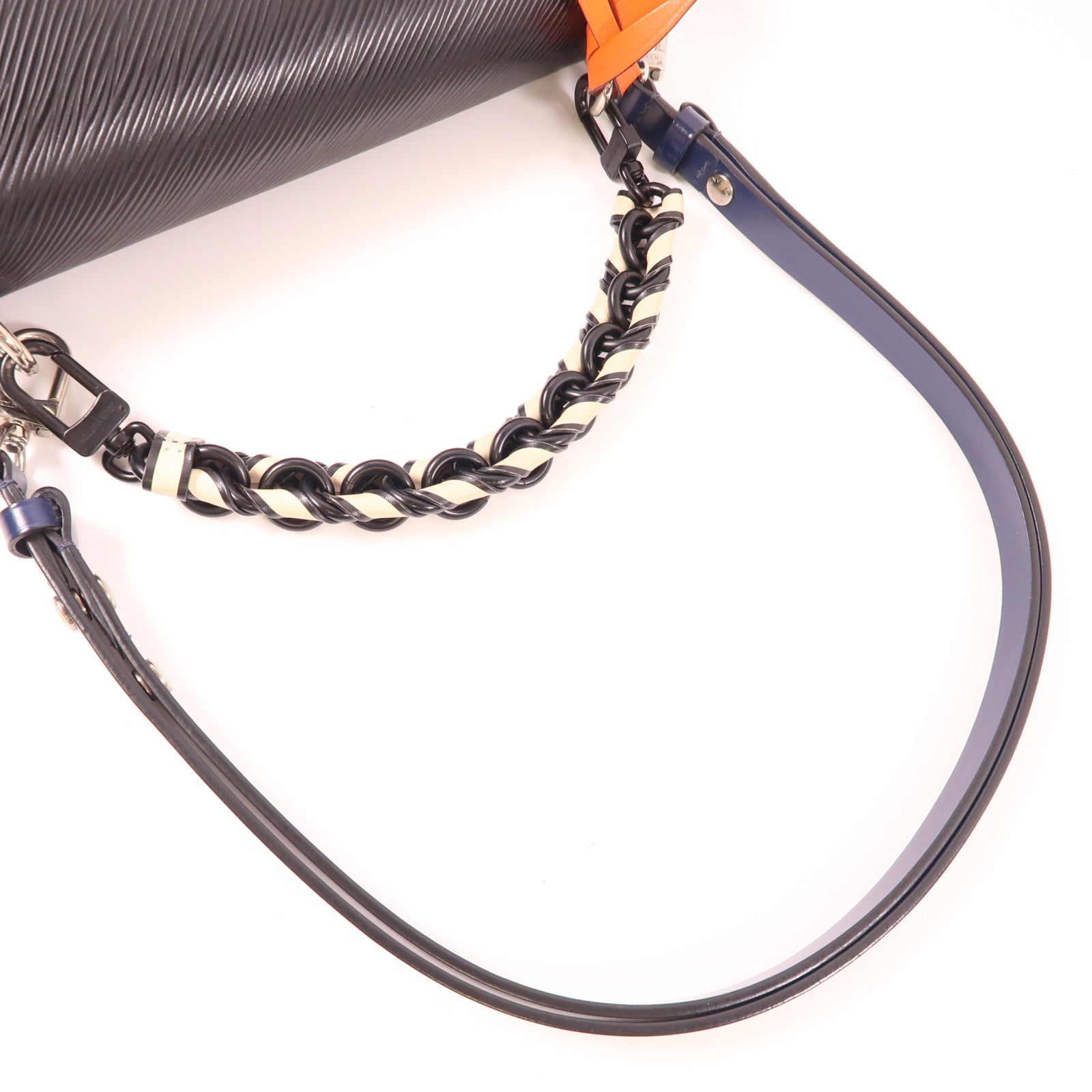 LOUIS VUITTON Epi Twist MM銀扣鏈帶手挽肩背兩用袋
