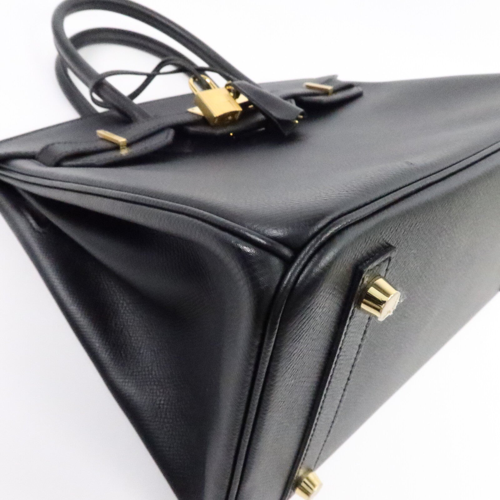 HERMES Epsom皮革Birkin 30手挽袋Noir