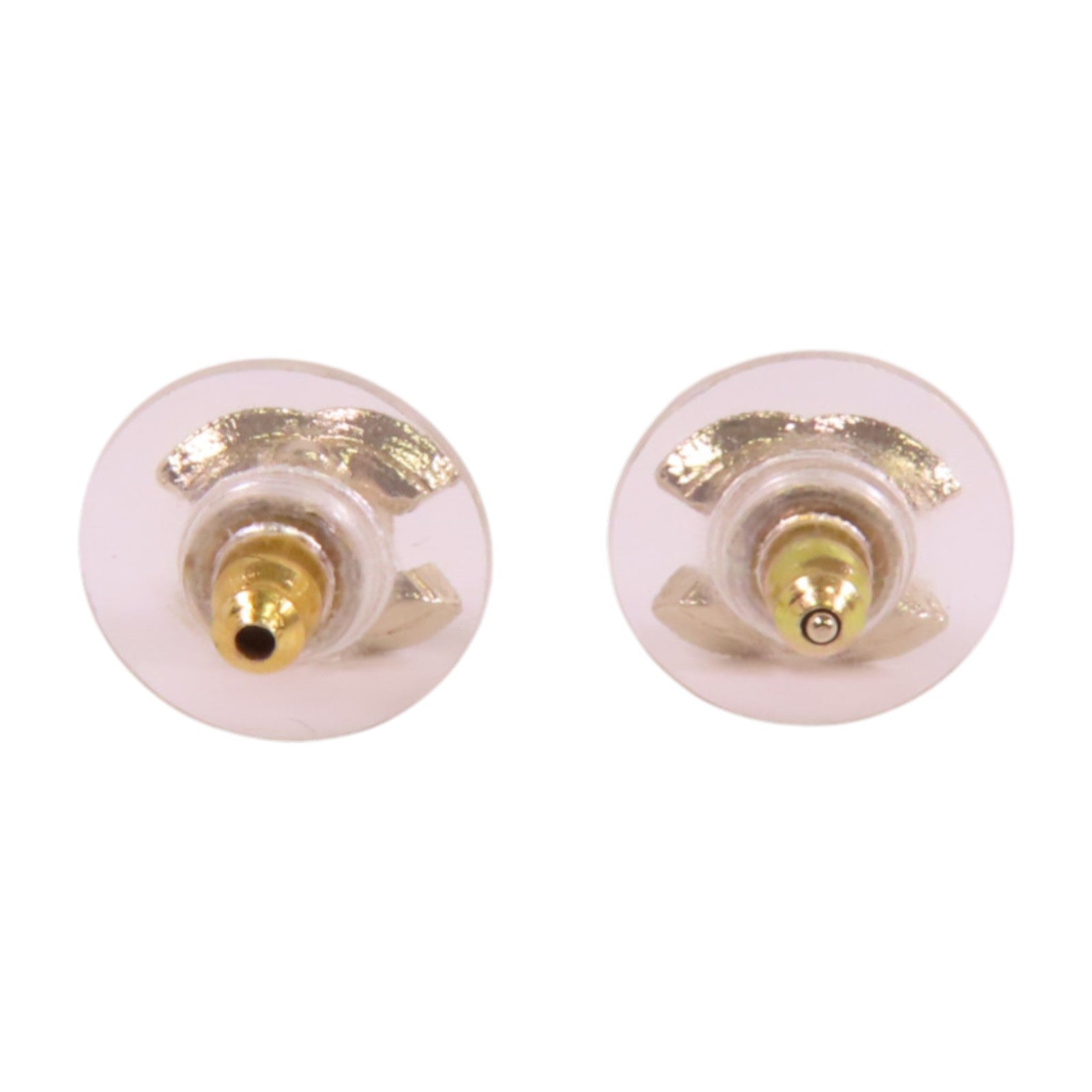 CHANEL 金屬/水鑽CC Earrings金扣耳環