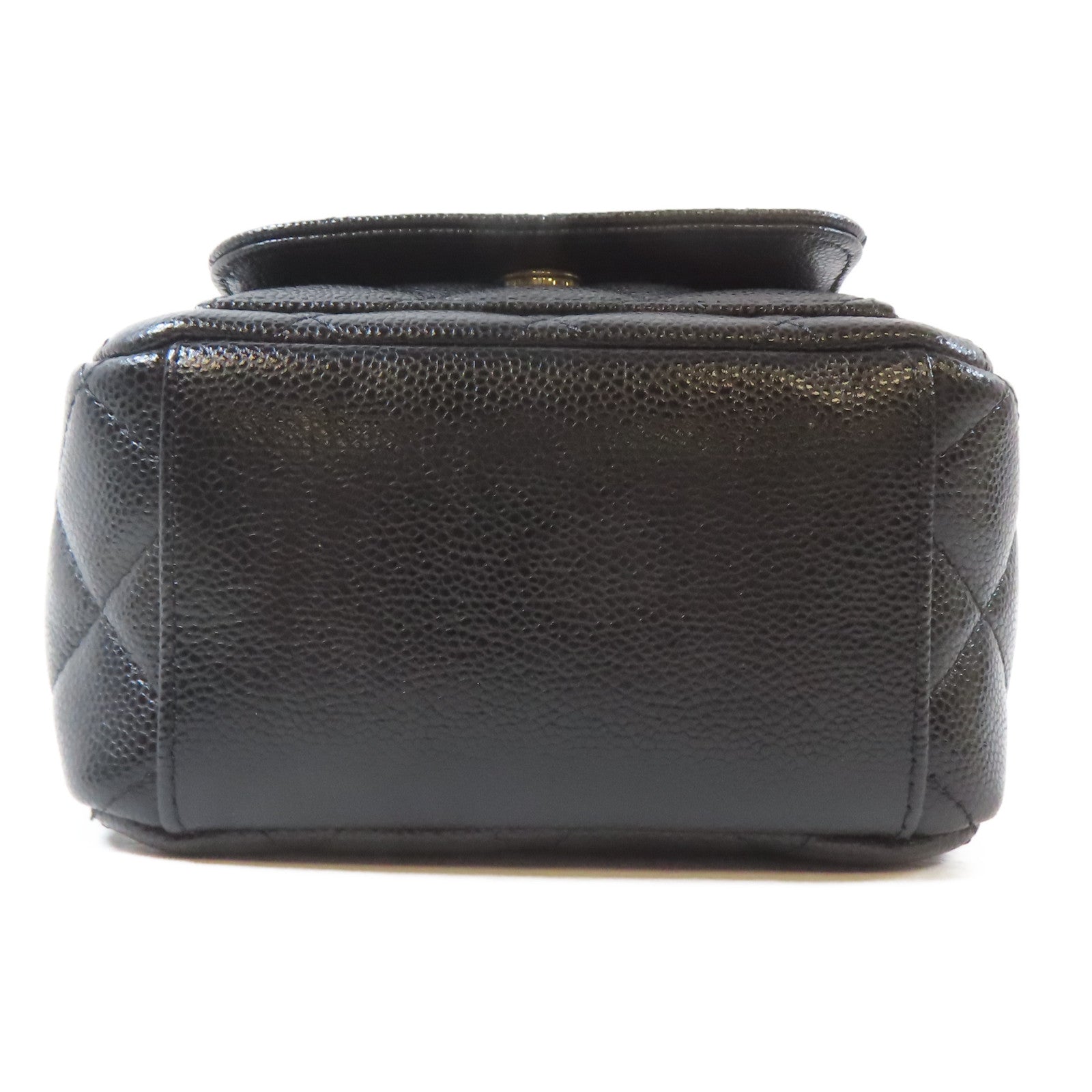 CHANEL 菱格Caviar皮革24C Backpack金扣背包肩背袋兩用黑色
