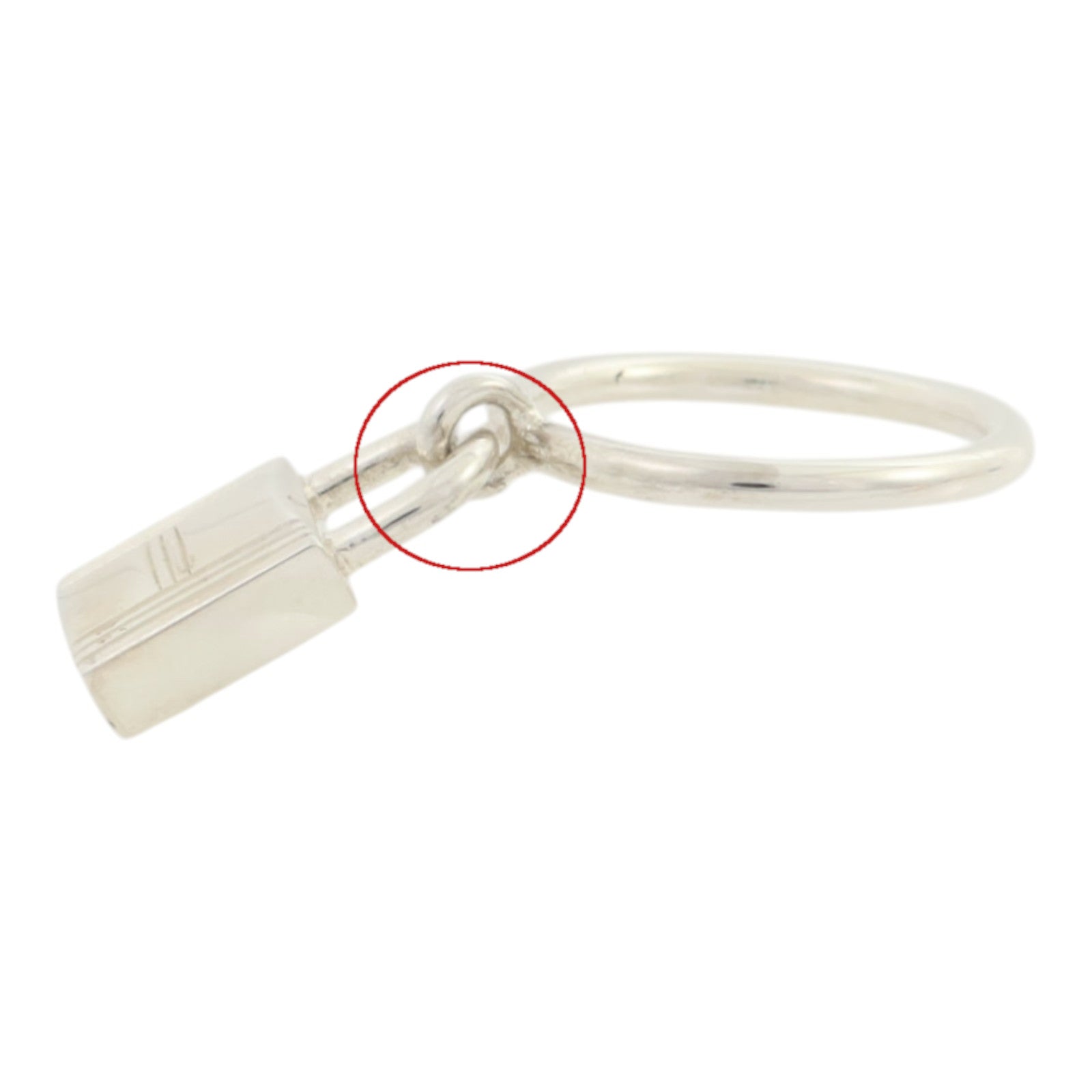 HERMES 925純銀Kelly Cadenas Ring戒指US#5.75/Hermes#52