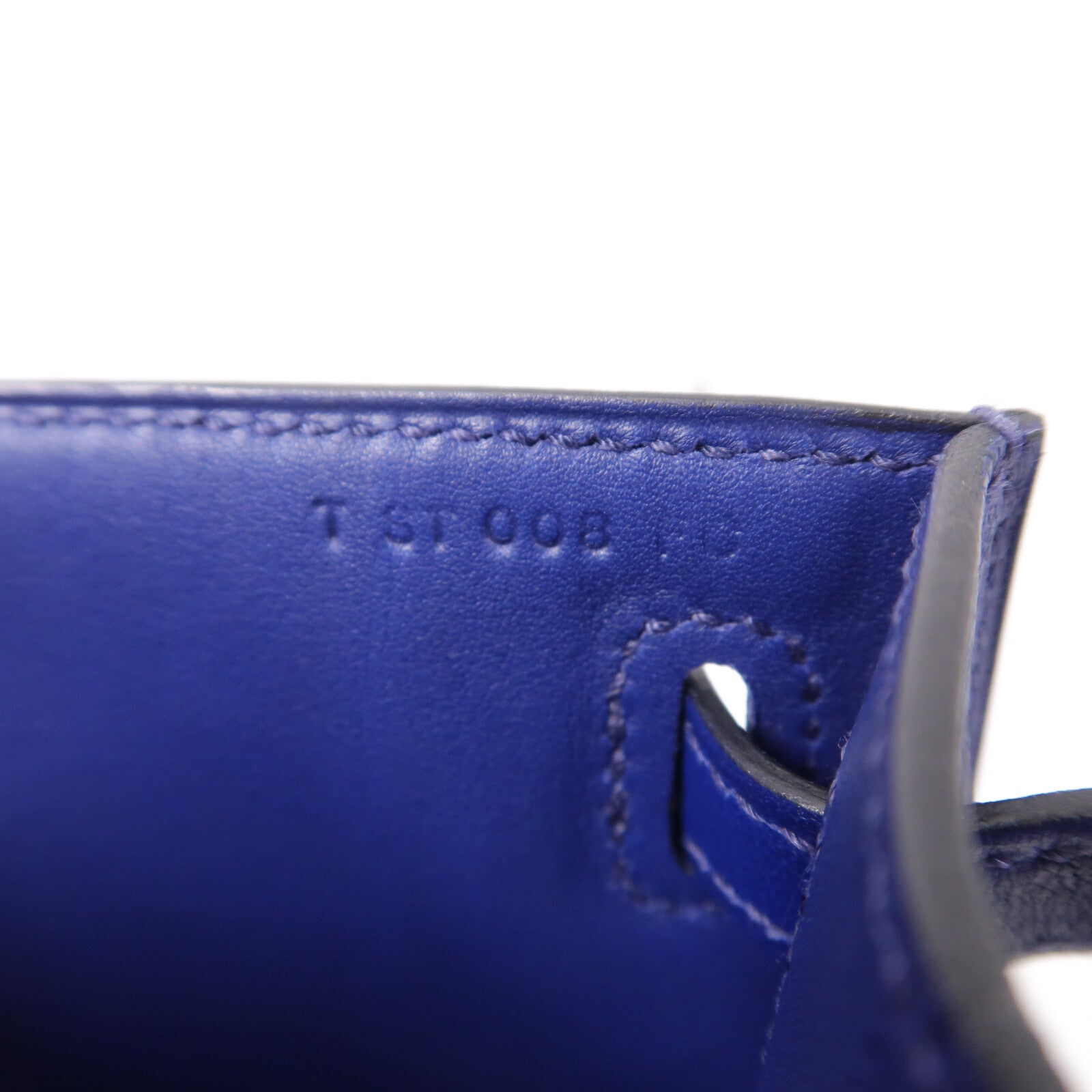 HERMES Swift皮革Kelly Pochette手挽袋Bleu Saphir
