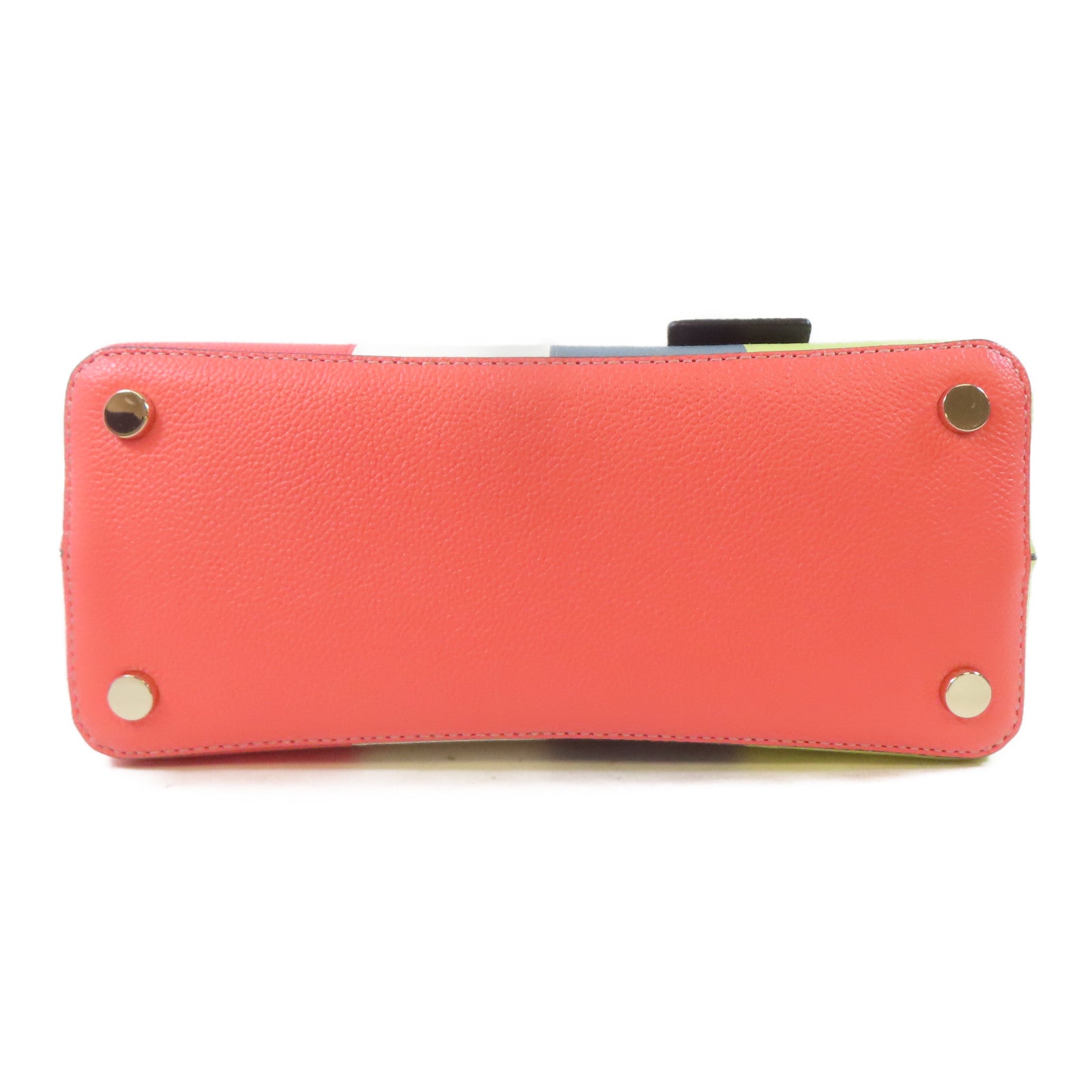 Kate Spade 牛皮皮革2Way Shoulder Bag銀扣手挽肩背兩用袋白色/粉橙色/黃色/淺藍色