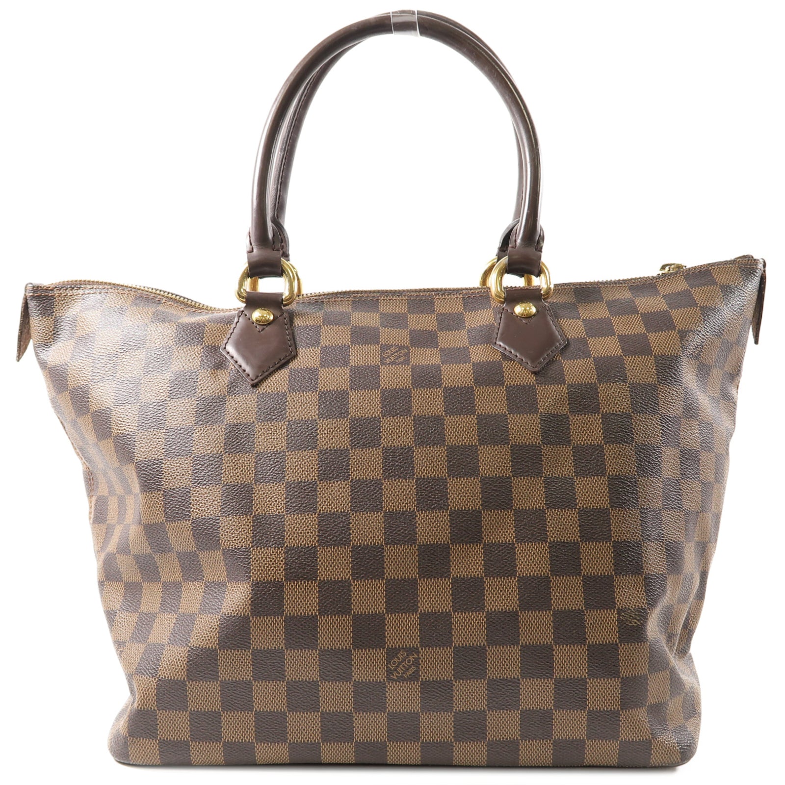 LOUIS VUITTON 【激減優惠】Damier Saleya MM金扣手挽袋/肩背袋啡色