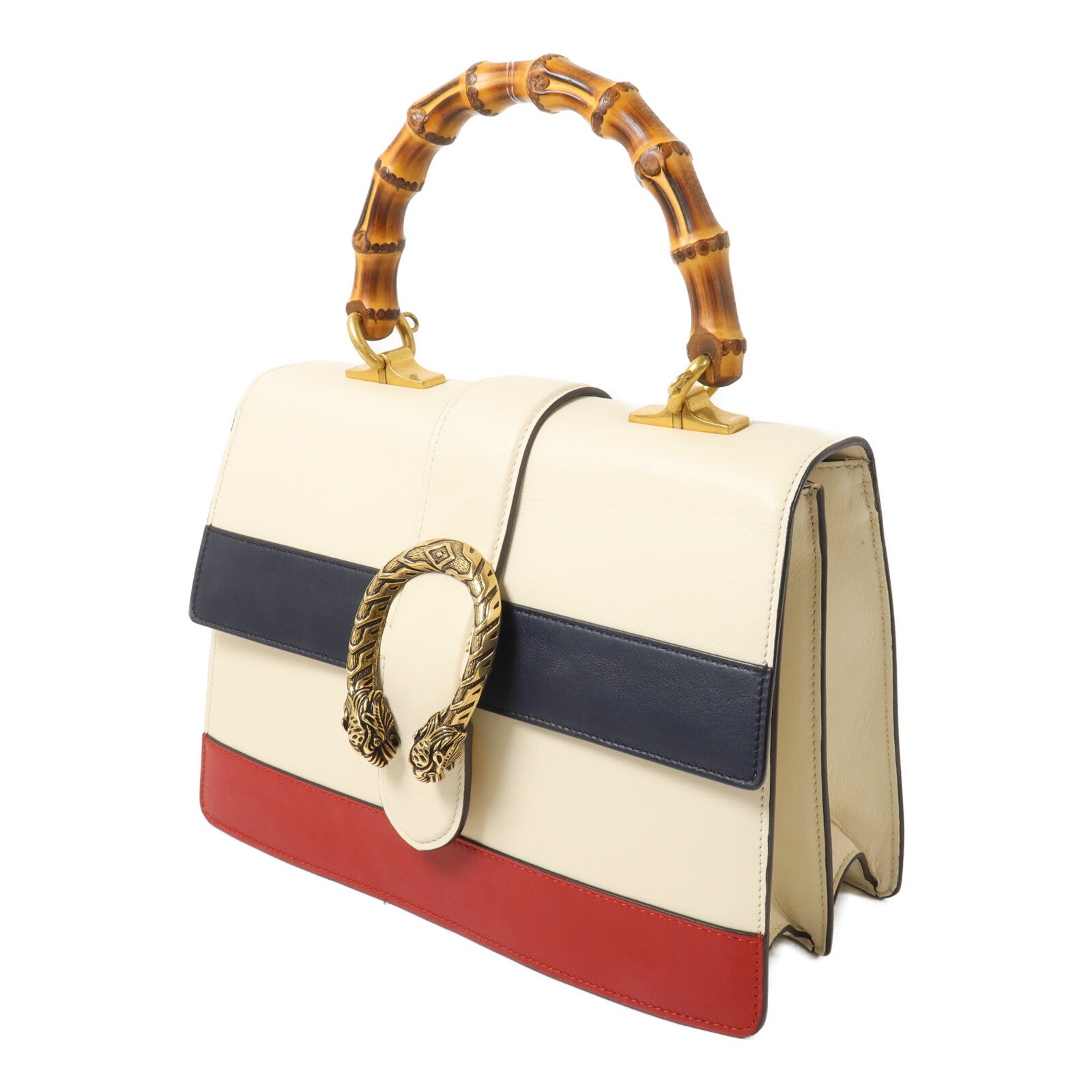 GUCCI 牛皮皮革Dionysus Bamboo Medium Top Handle手挽肩背兩用袋