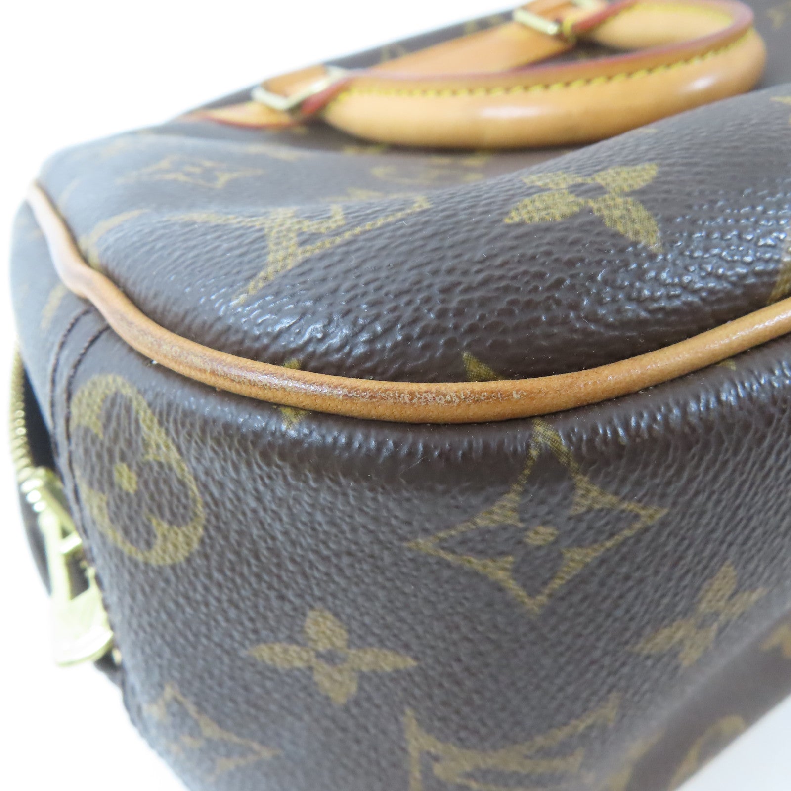 LOUIS VUITTON 【激減優惠】Monogram Trouville Boston Bag金扣手挽袋啡色