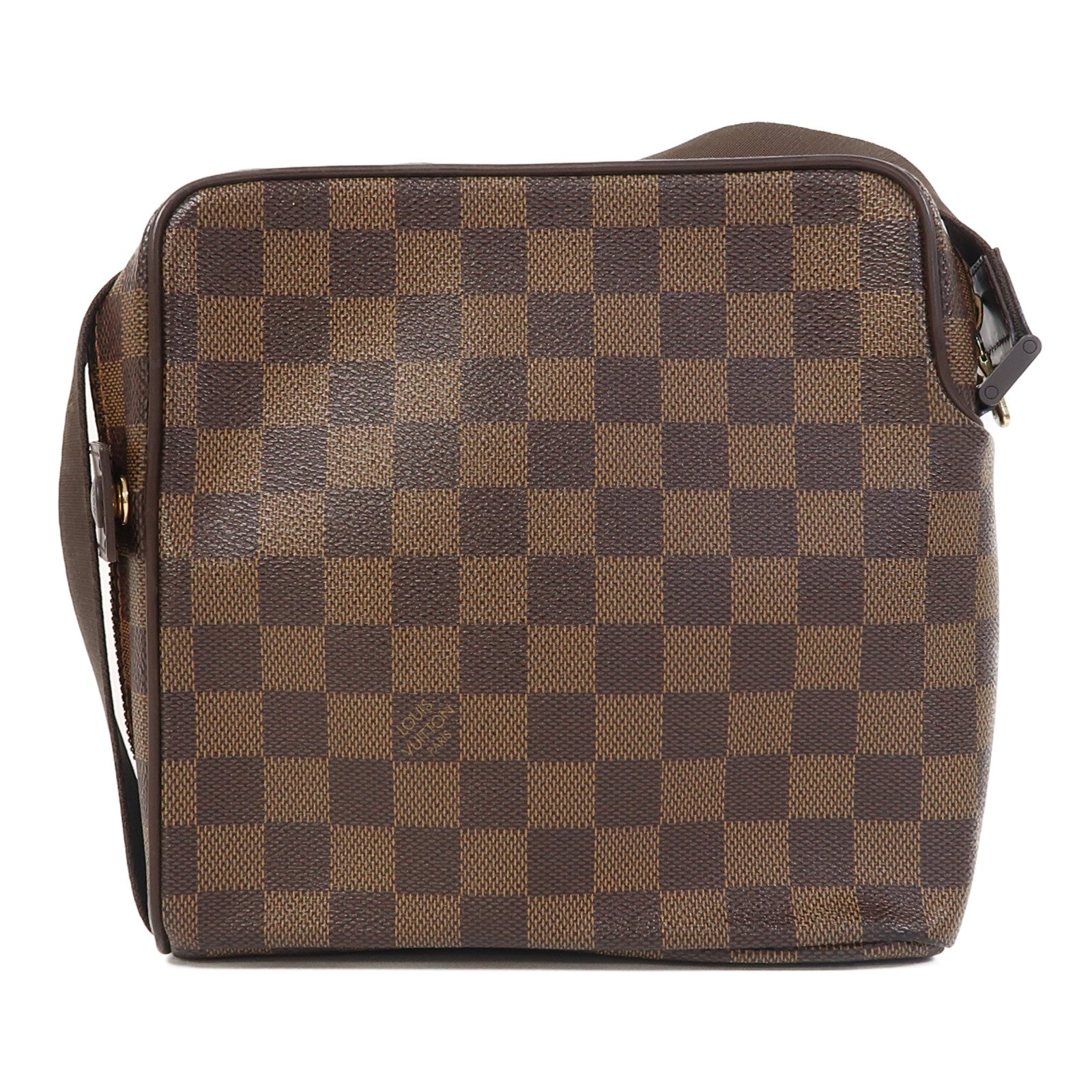 LOUIS VUITTON 【激減優惠】Damier Ebene Olav PM金扣肩背袋啡色