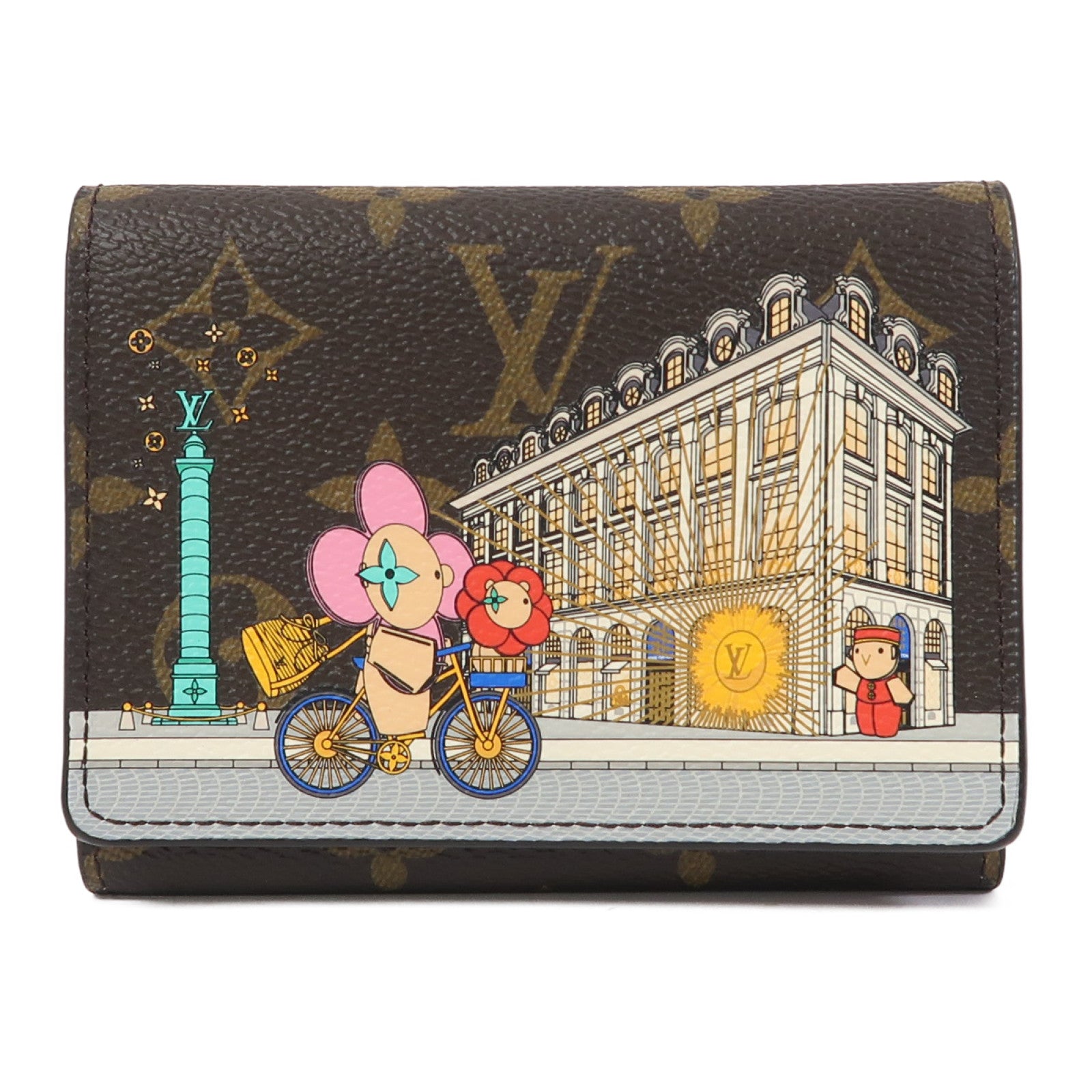 LOUIS VUITTON Monogram Vivienne Victorine金扣錢包啡色
