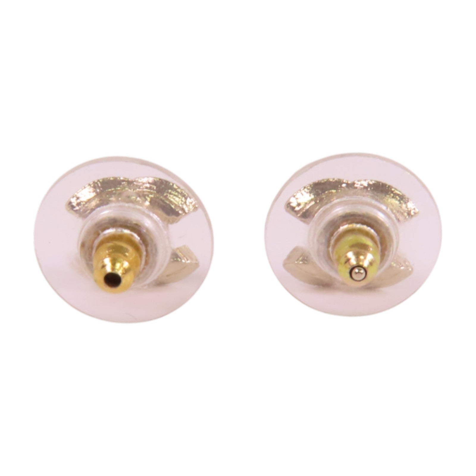 CHANEL 金屬/水鑽CC Earrings金扣耳環