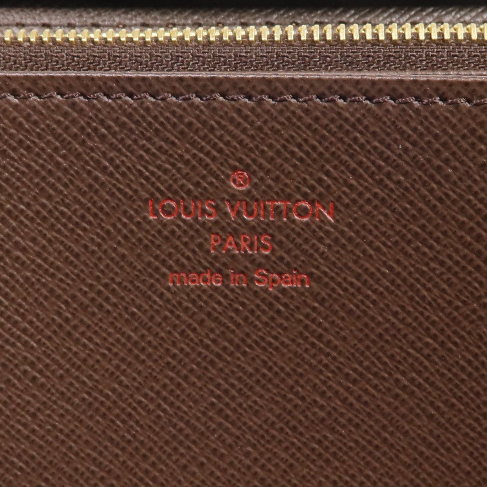 LOUIS VUITTON Damier Zippy Wallet金扣長錢包