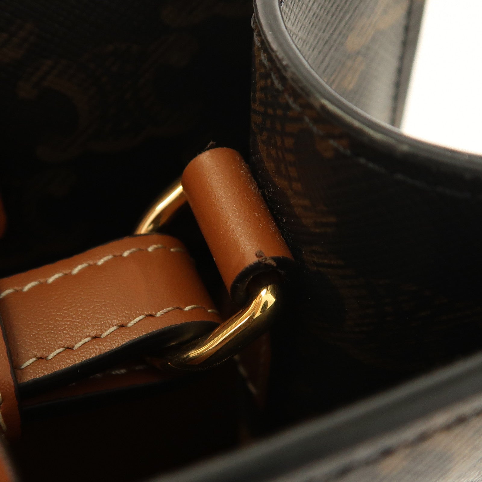 CELINE 塗層帆布Vertical Cabas In Triomphe金扣手挽肩背兩用袋
