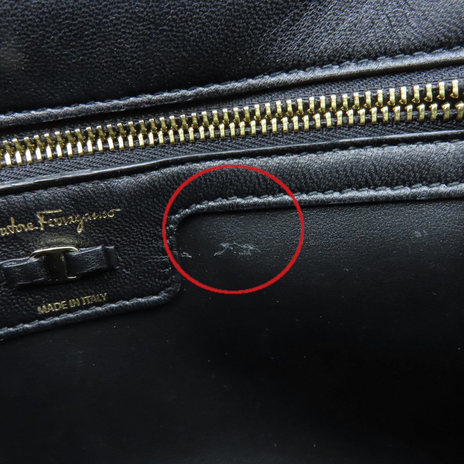Salvatore Ferragamo 牛皮皮革Quilted Leather Chain Shoulder Bag鏈帶肩背袋黑色