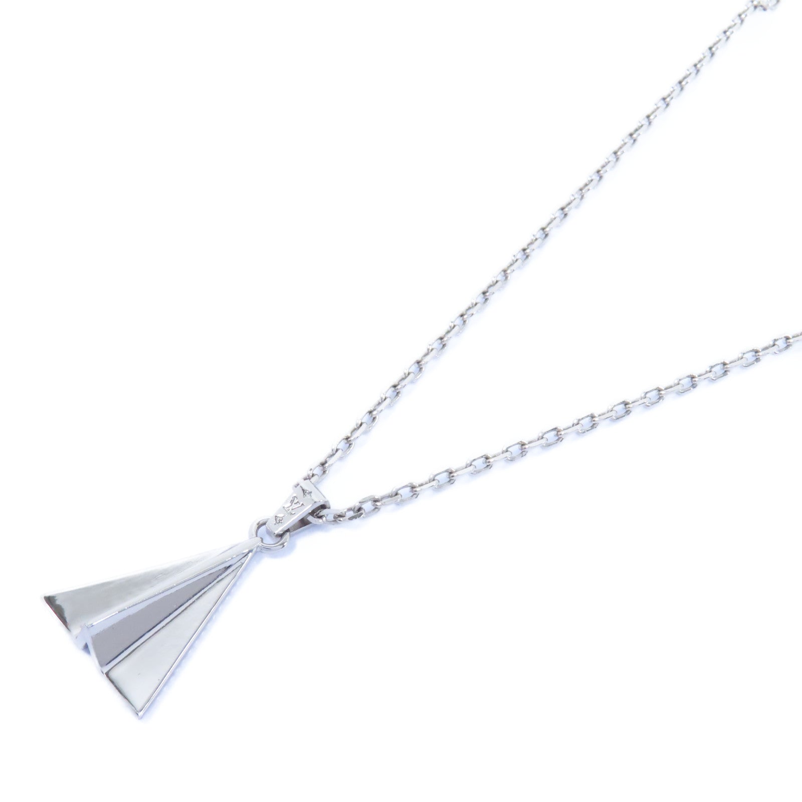 LOUIS VUITTON 金屬Paper Plane Necklace項鍊銀色