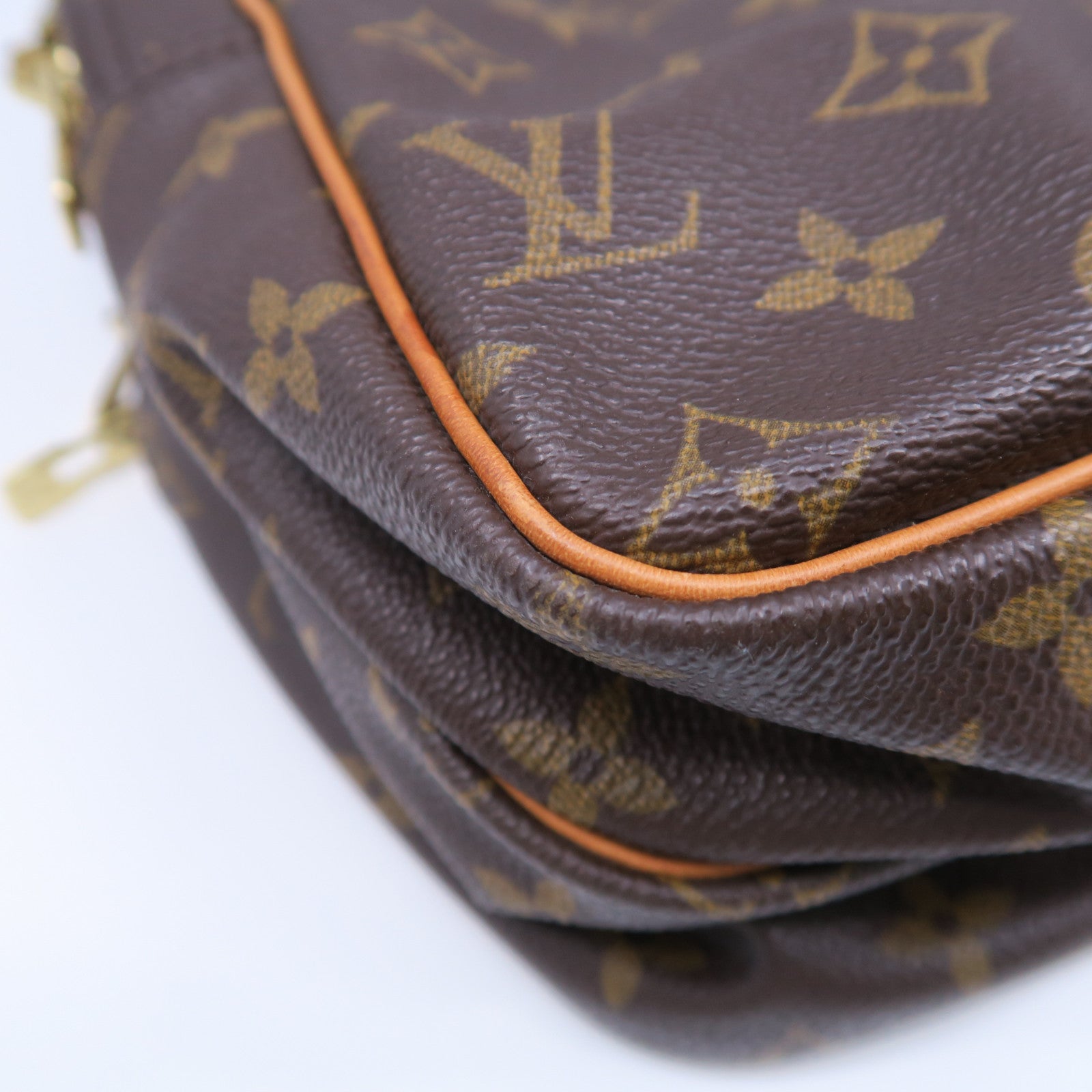 LOUIS VUITTON 【激減優惠】Monogram Reporter GM金扣肩背袋啡色
