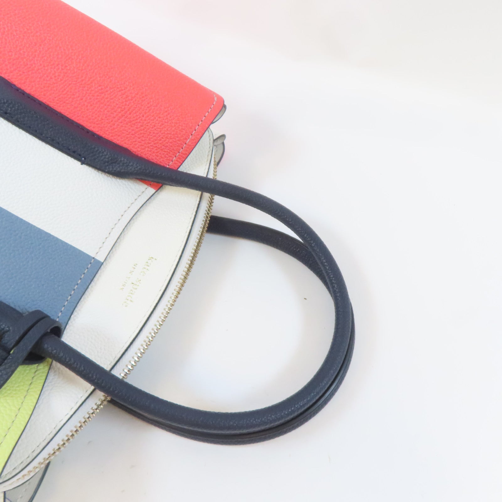Kate Spade 牛皮皮革2Way Shoulder Bag銀扣手挽肩背兩用袋白色/粉橙色/黃色/淺藍色