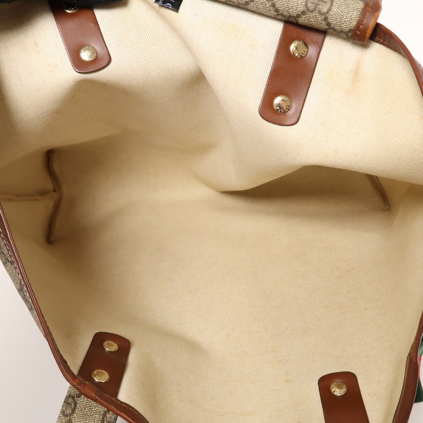 GUCCI 塗層帆布Shoulder Bag金扣肩背袋