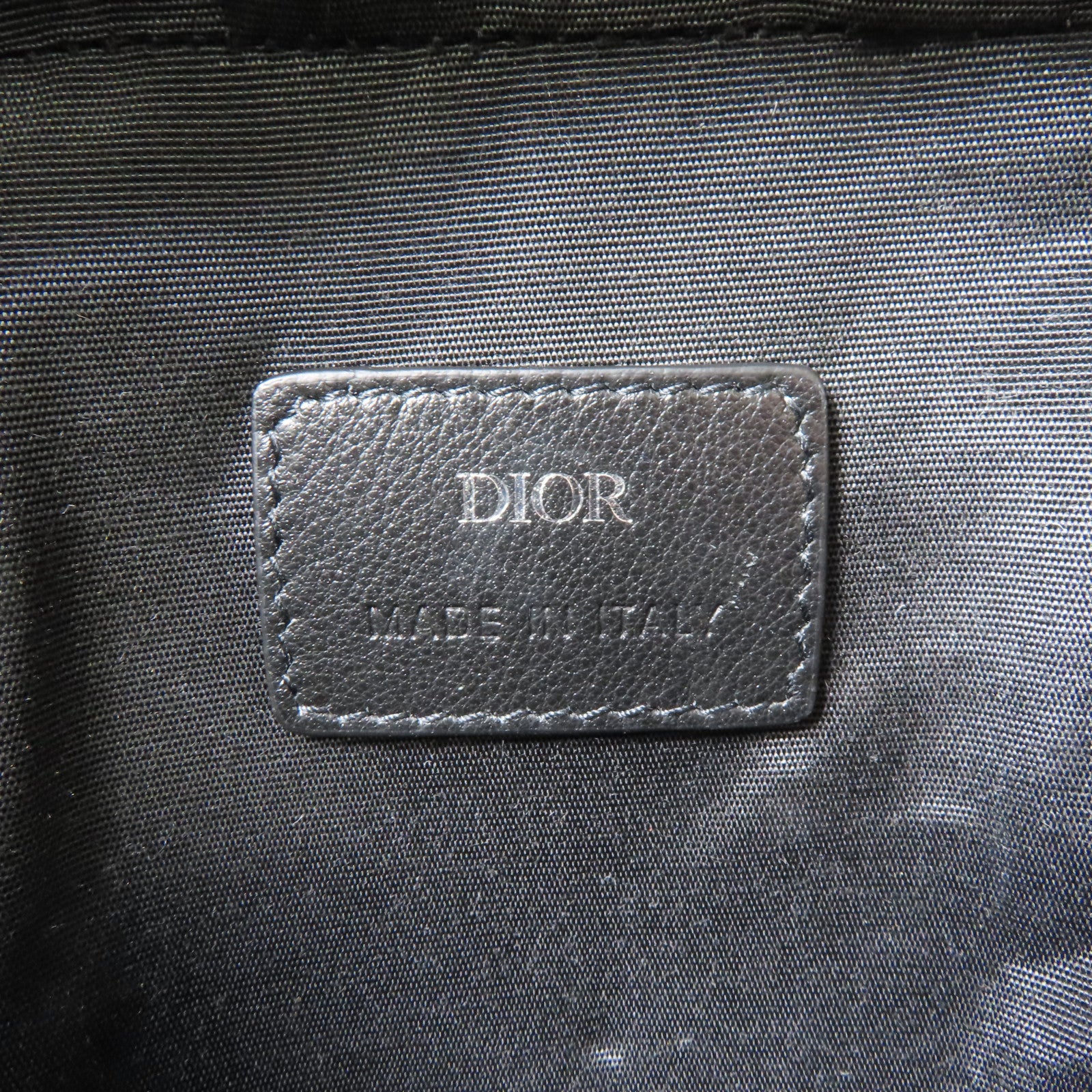 Dior 帆布2 Way Shoulder銀扣手挽肩背兩用袋藍色