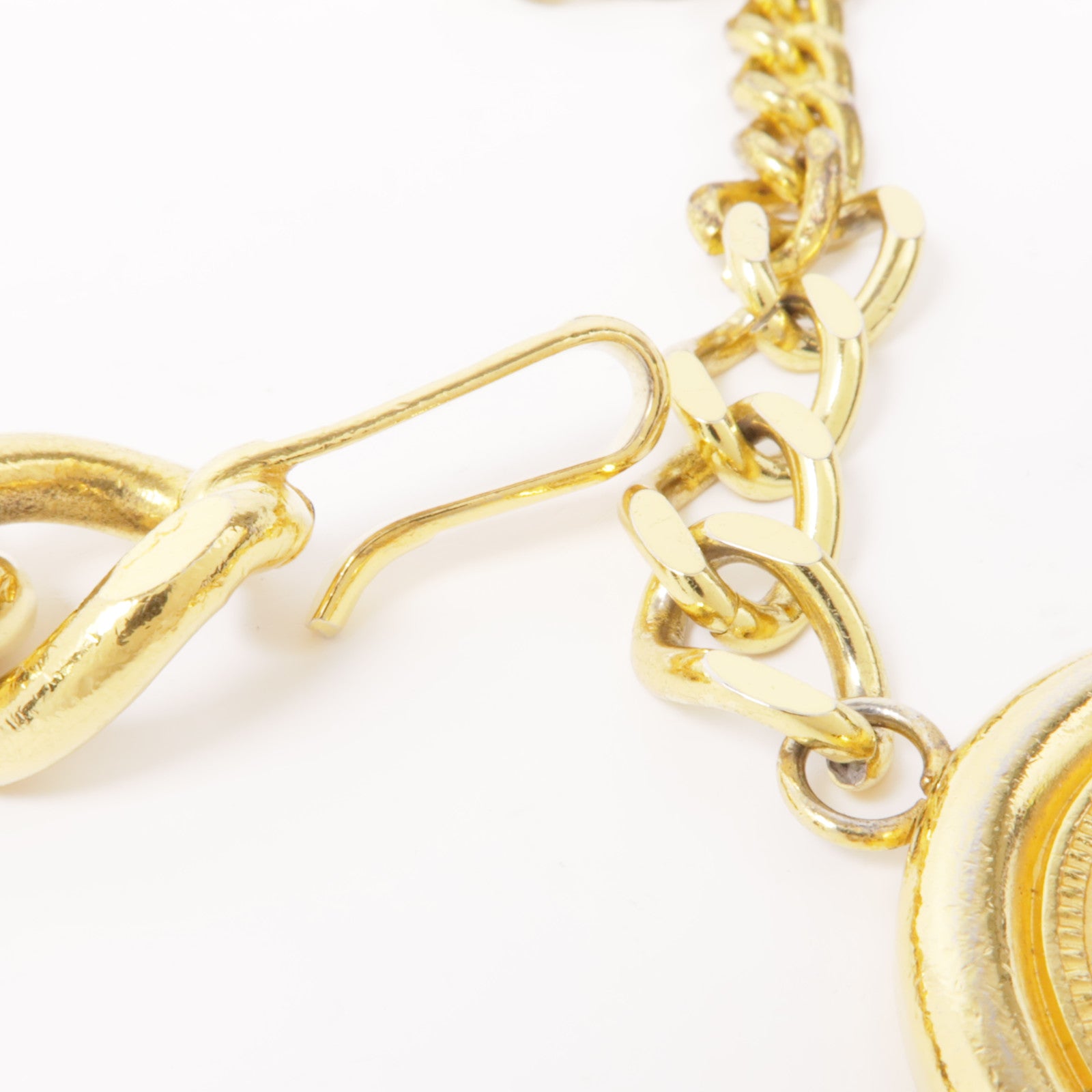 CHANEL 皮革/金屬Vintage Chain Belt皮帶