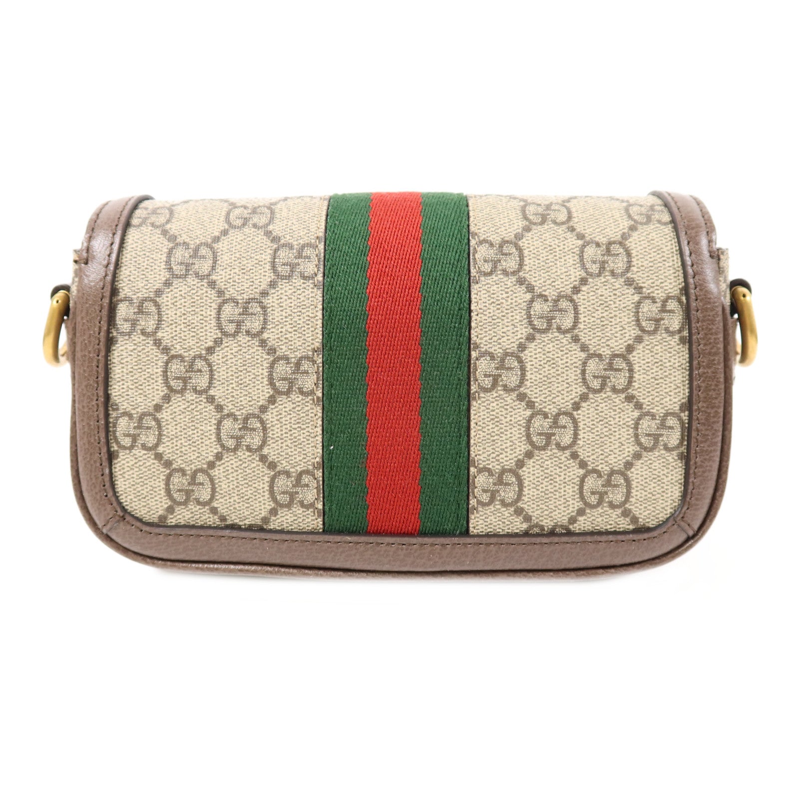 GUCCI 【激減優惠】塗層帆布Ophidia Mini Bag金扣肩背袋