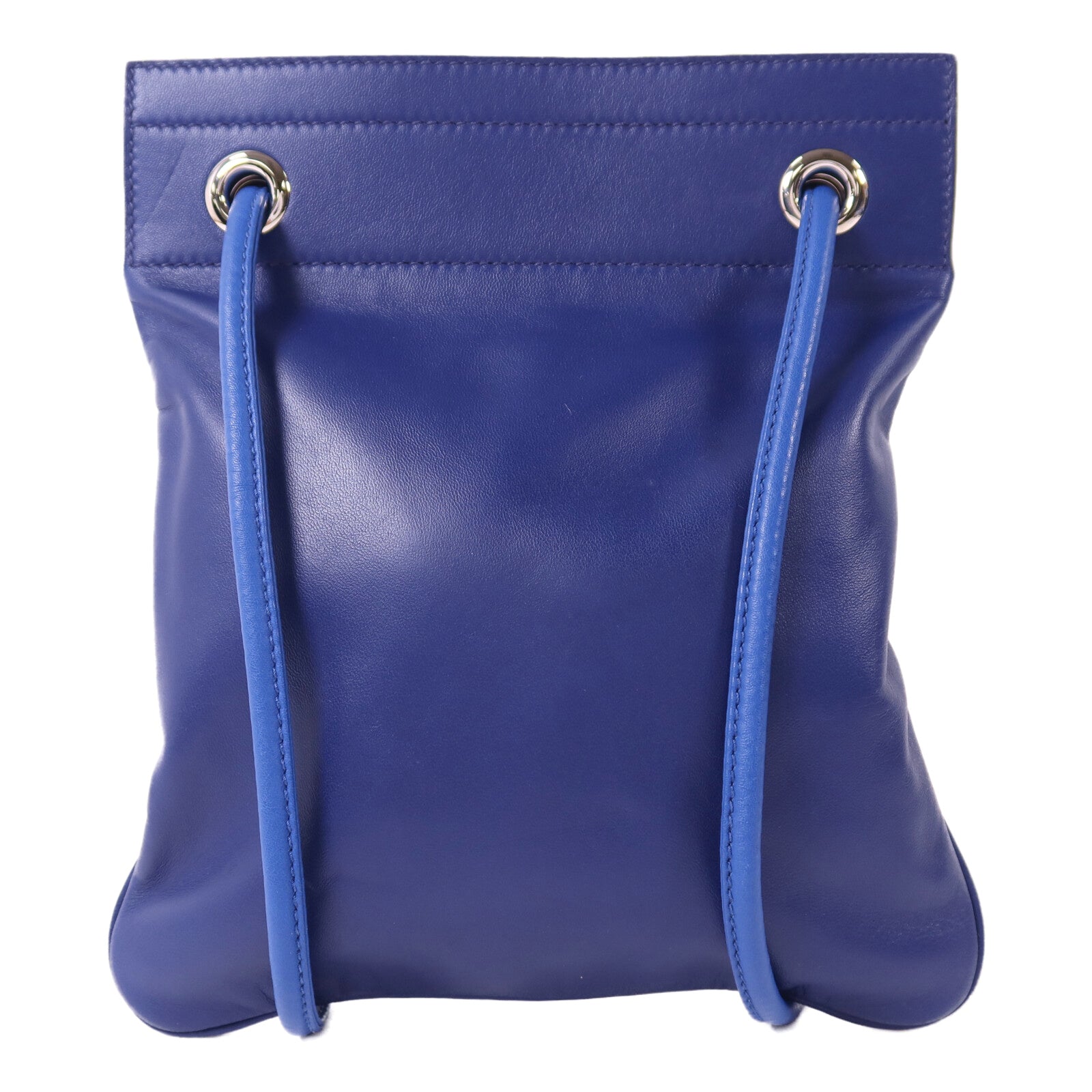 HERMES Swift皮革Aline銀扣肩背Bleu Electrique