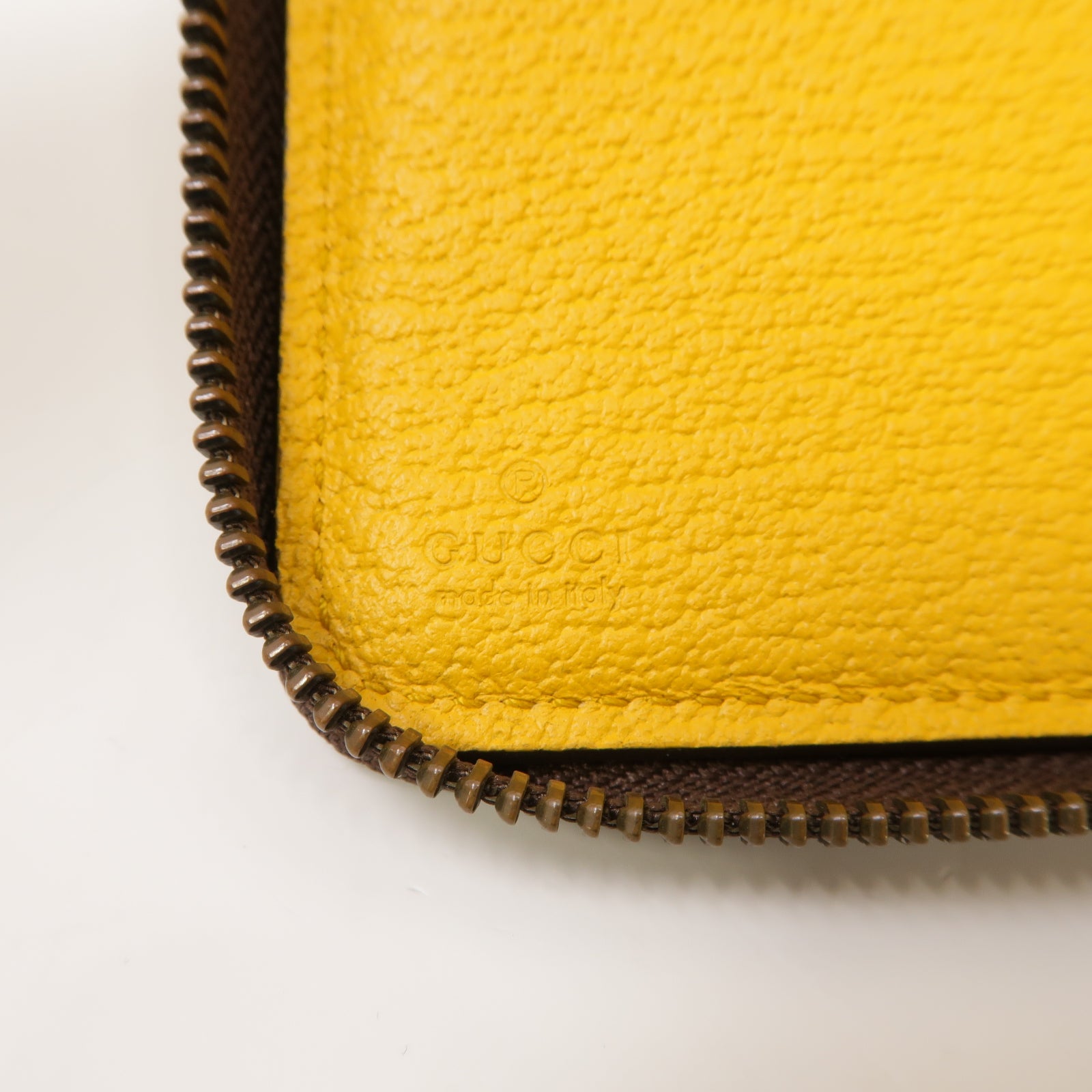 GUCCI 【激減優惠】塗層帆布Long Wallet金扣長錢包啡色