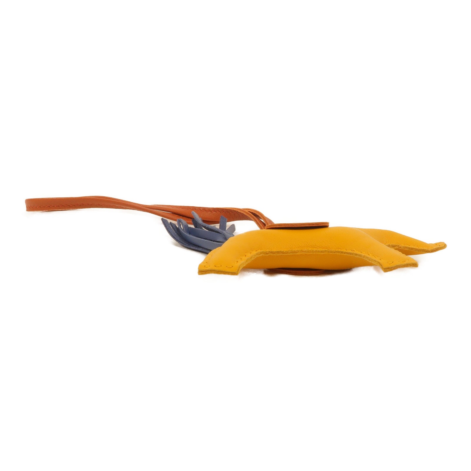 HERMES Milo皮革Rodeo PM掛飾9V Jaune d'Or/R2 Bleu Agate/3B Cornaline