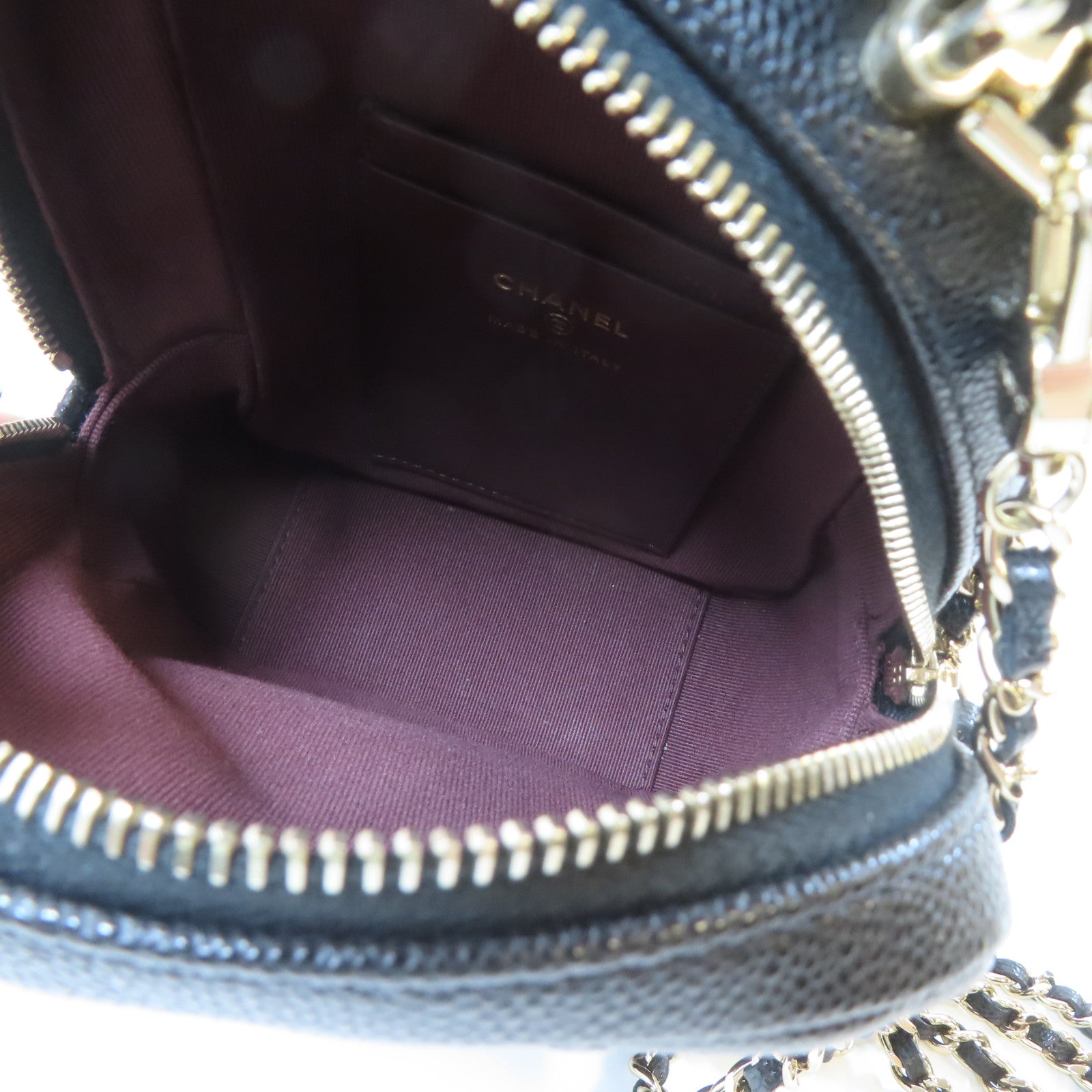 CHANEL 菱格Caviar皮革24C Backpack金扣背包肩背袋兩用黑色
