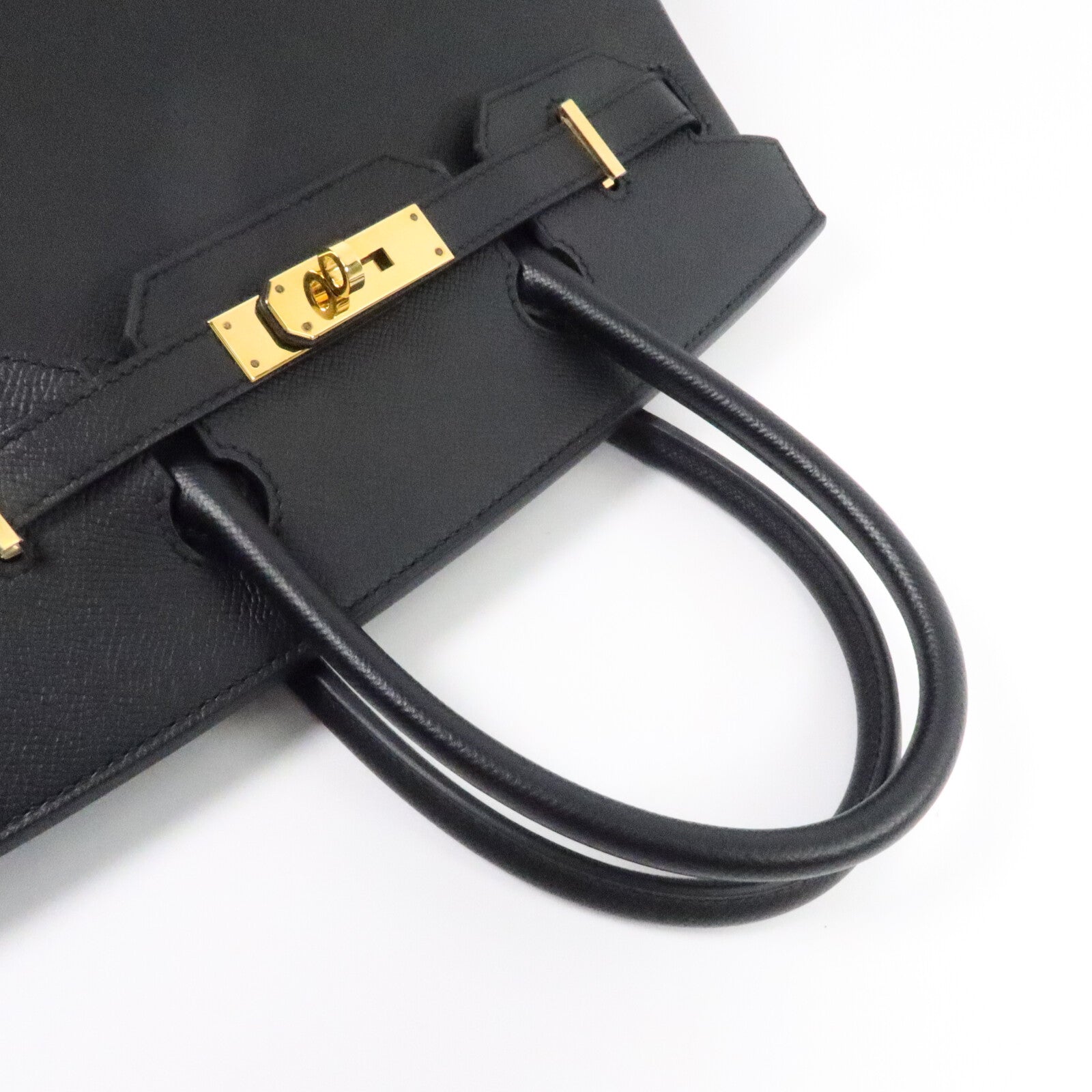 HERMES Epsom皮革Birkin 30手挽袋Noir