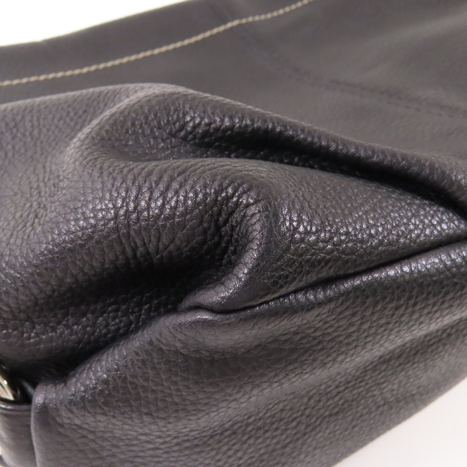 COACH 牛皮皮革Shoulder Bag銀扣肩背袋