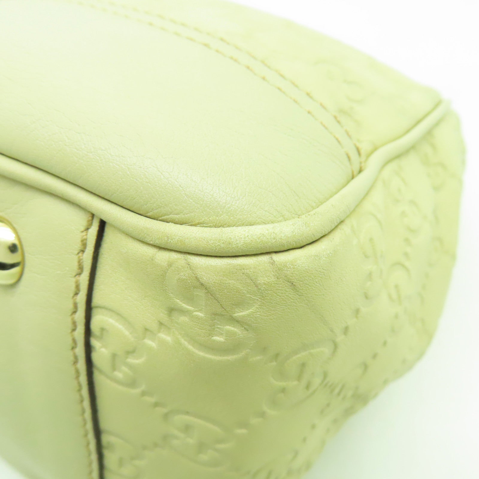 GUCCI 牛皮皮革Shoulder Bag金扣肩背袋白色