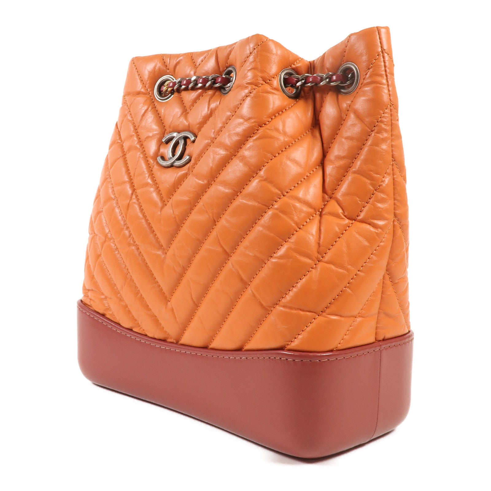 CHANEL 牛皮皮革Gabrielle BackPack鏈帶背包