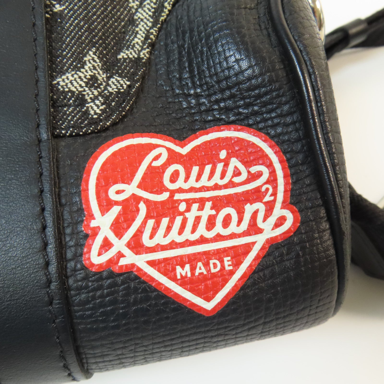 LOUIS VUITTON Monogram Denim Nigo Keepall XS銀扣手挽肩背兩用袋