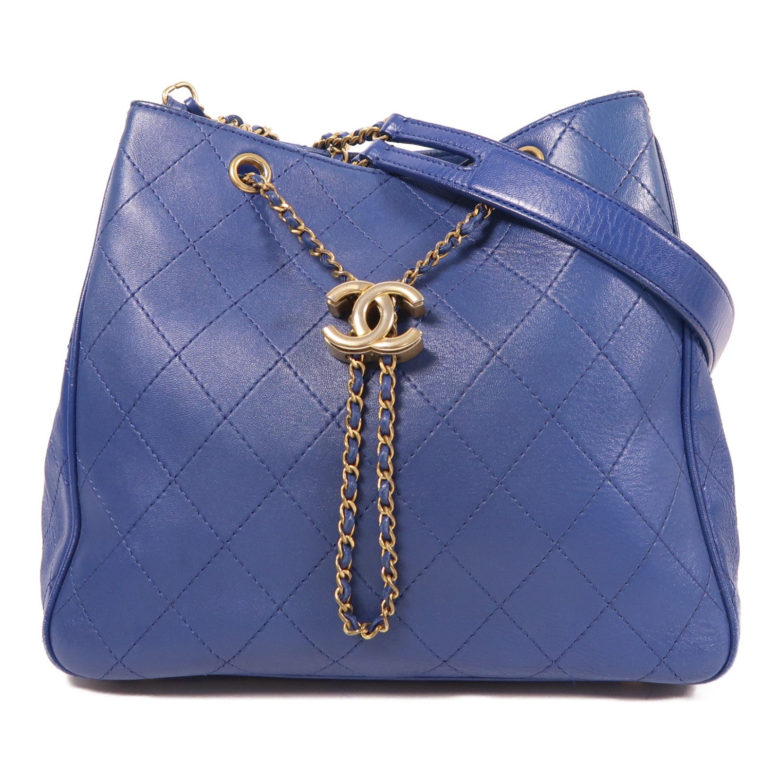 CHANEL【激減優惠】 牛皮皮革Shoulder Bag金扣肩背袋