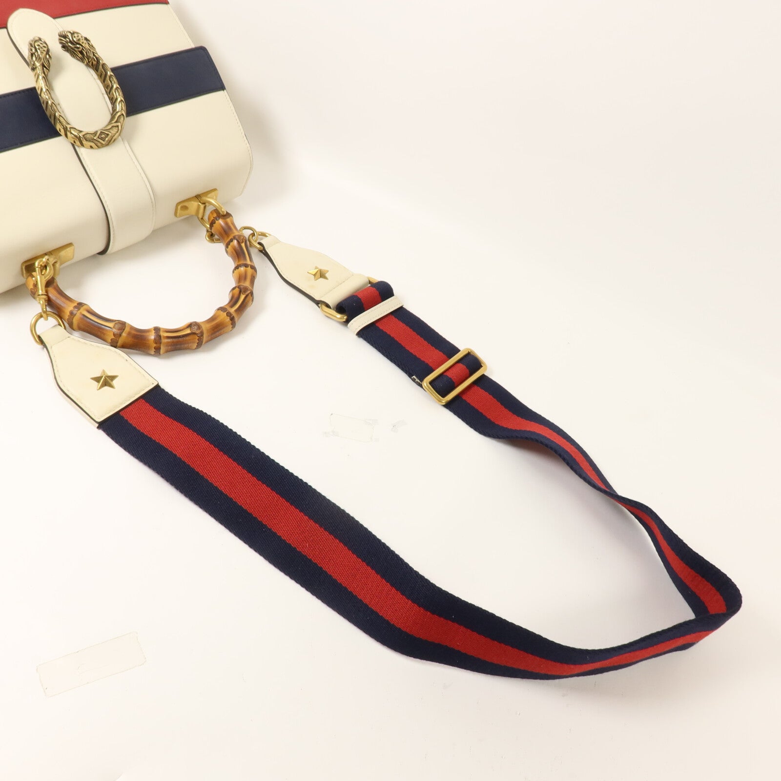 GUCCI 牛皮皮革Dionysus Bamboo Medium Top Handle手挽肩背兩用袋