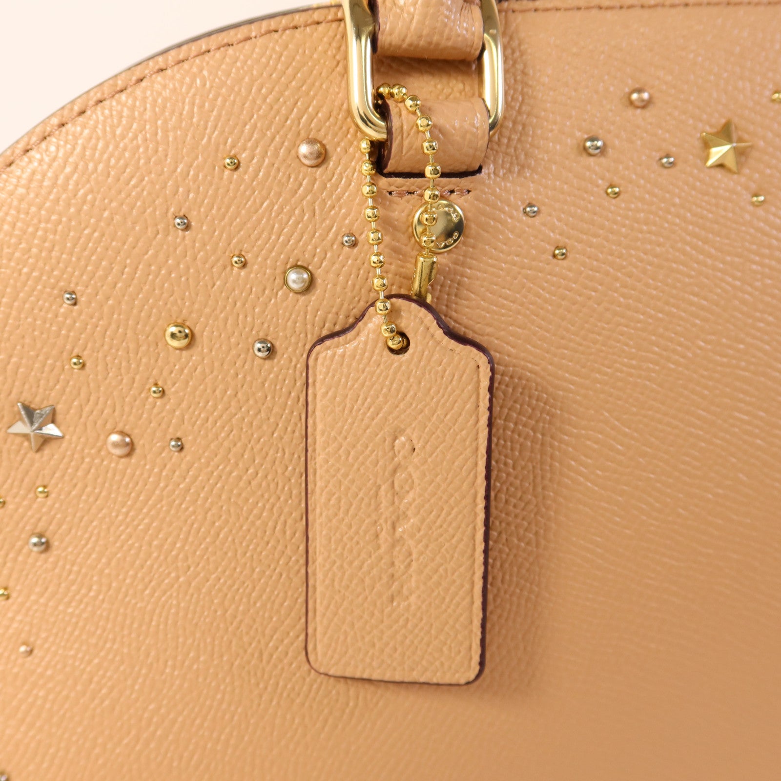 COACH 牛皮皮革2 Way Shoulder Bag金扣手挽肩背兩用袋